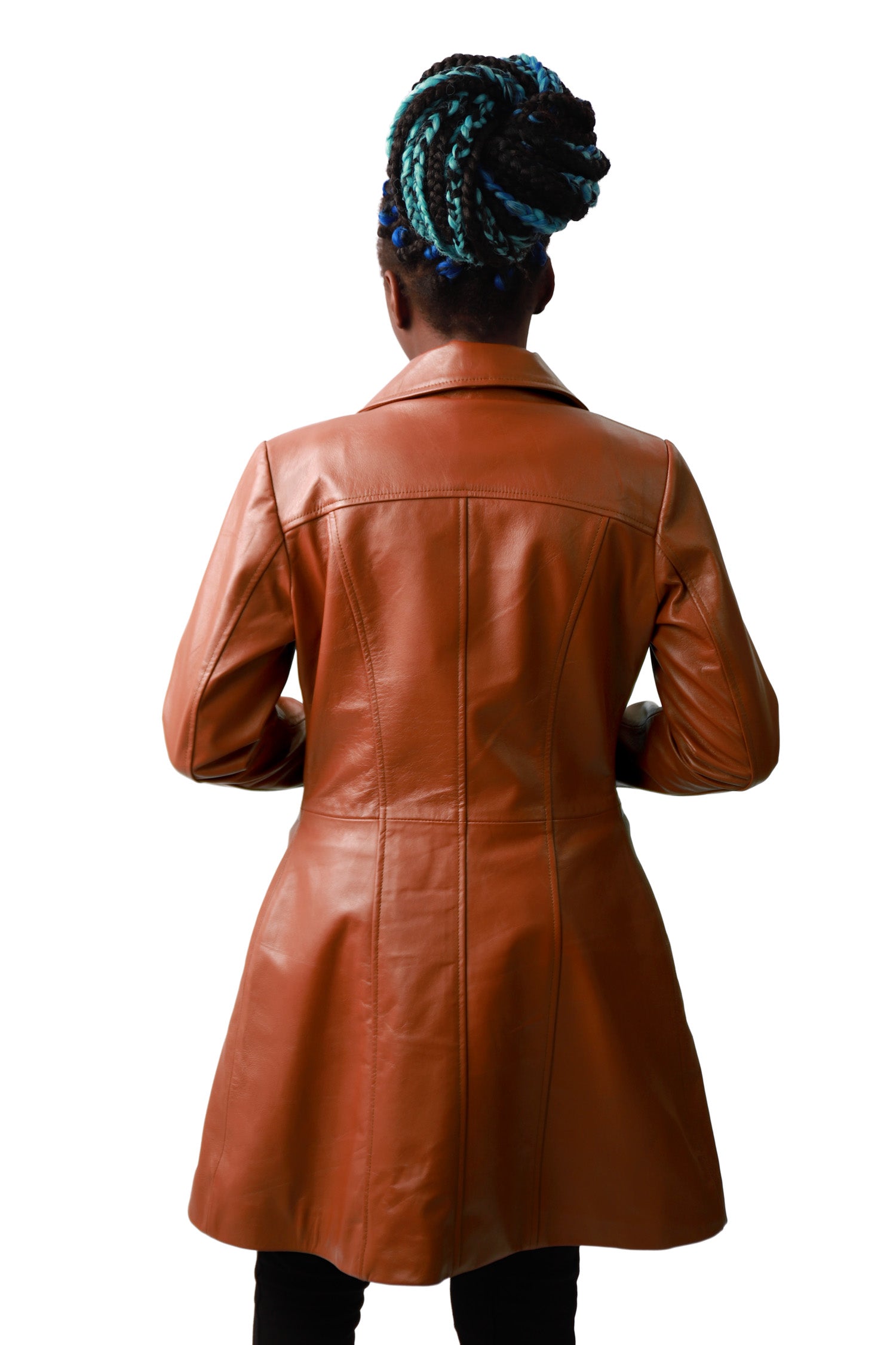 Brown Leather Car Coat
