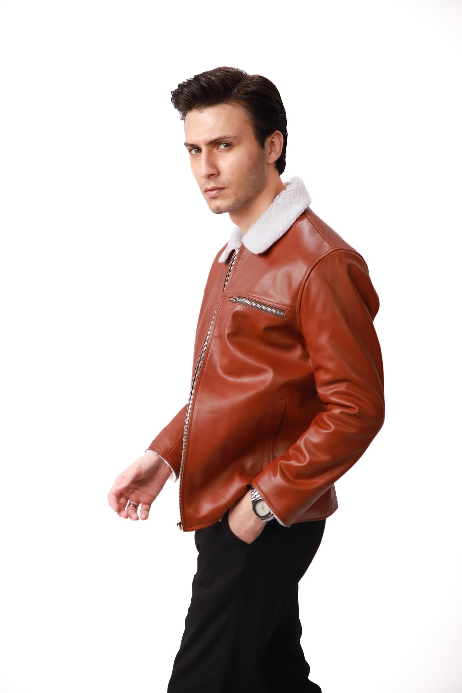 Leather Biker Jacket For Men
