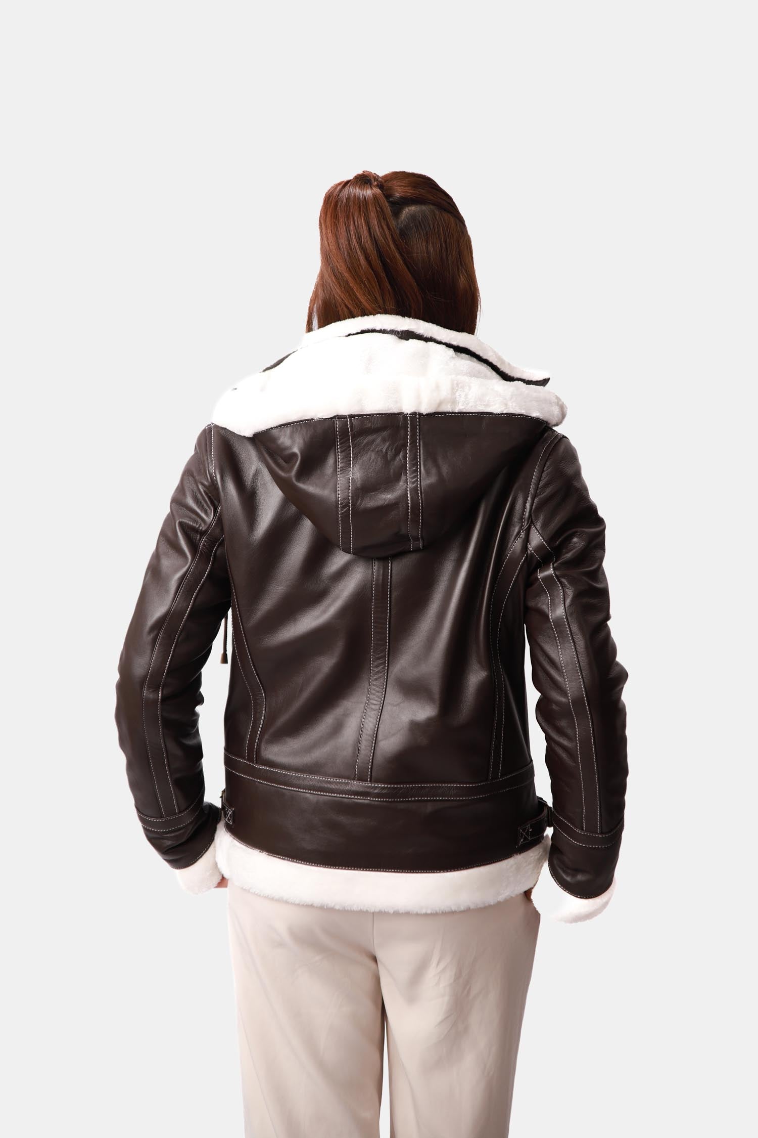 Dark Brown Bomber Leather Jacket