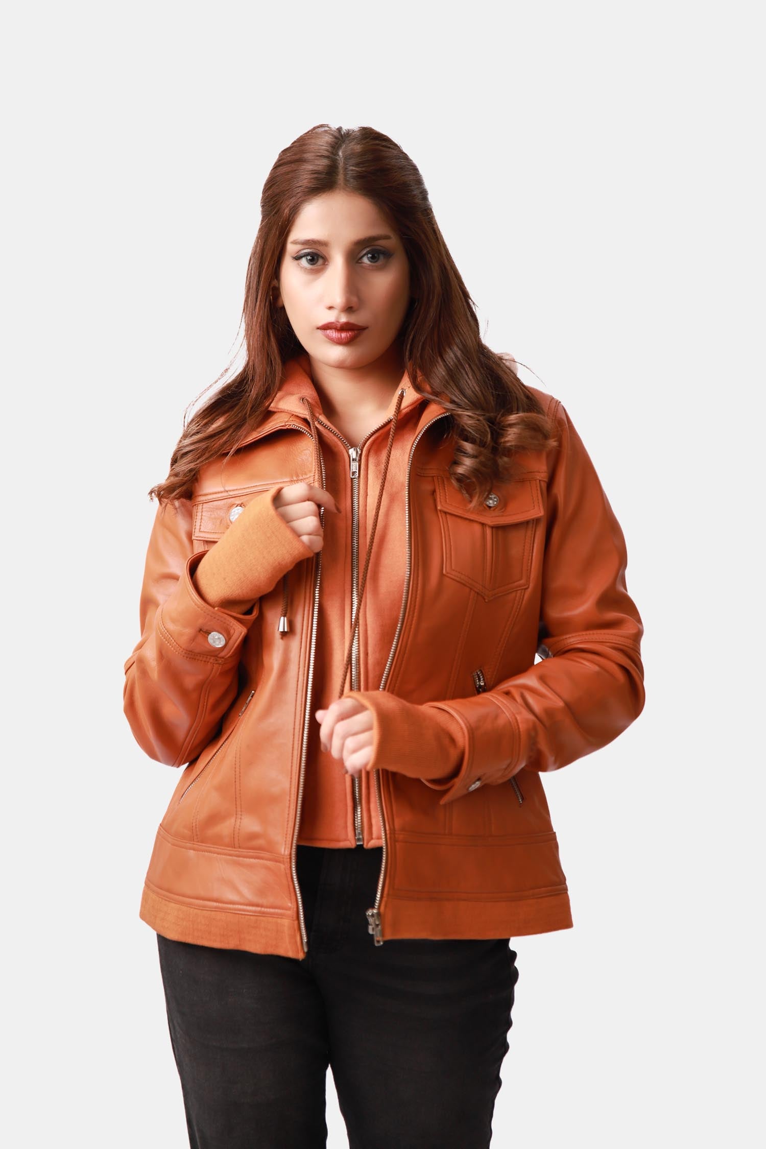 Bomber Jacket with Removable Hood