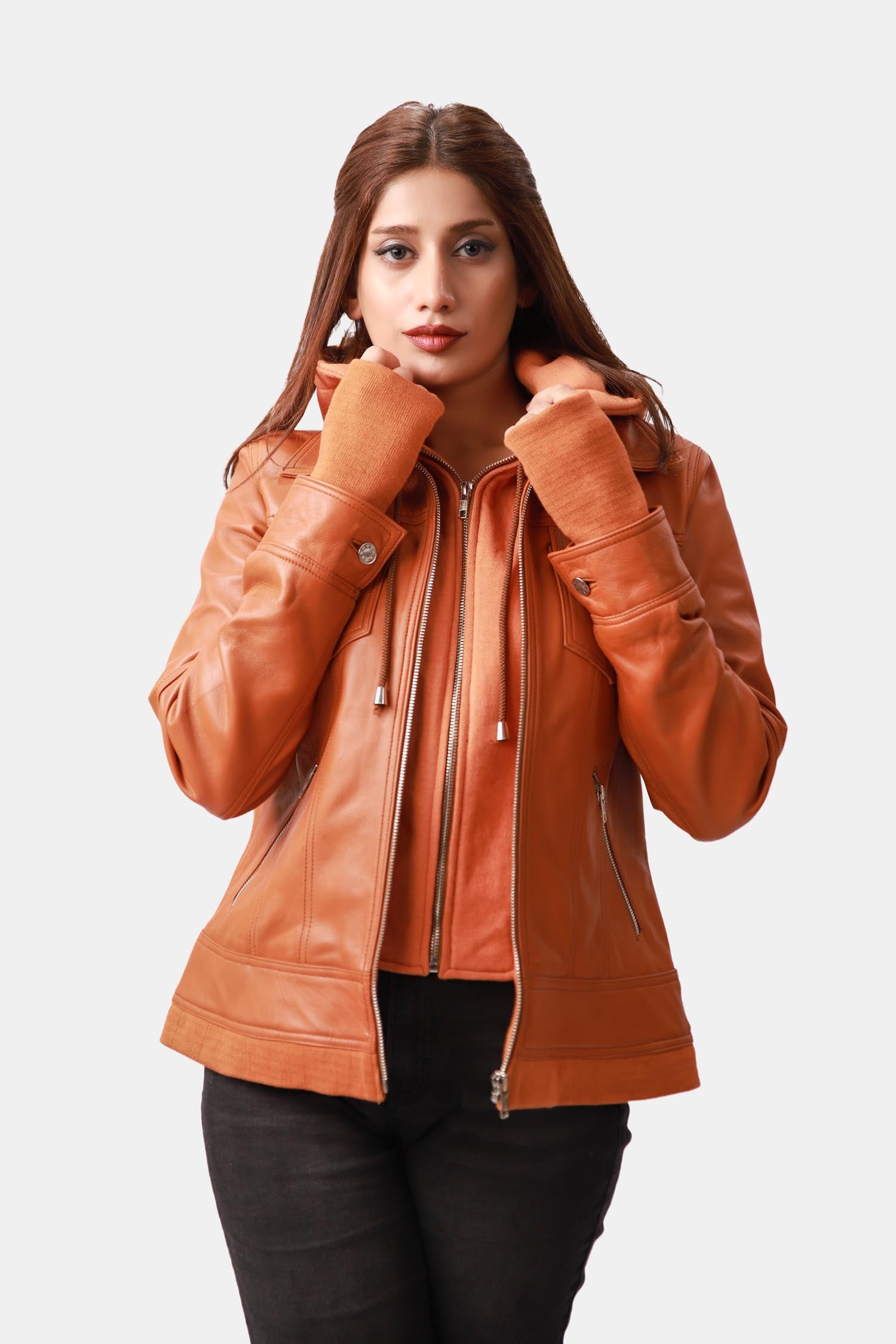 Bomber Jacket with Removable Hood