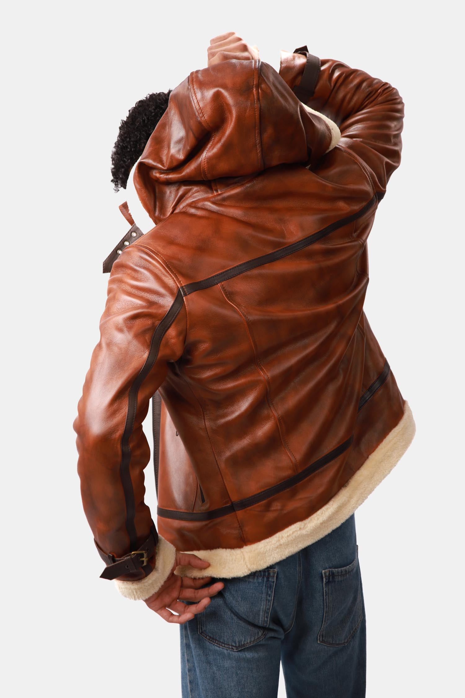 Bomber Leather Jacket For Men
