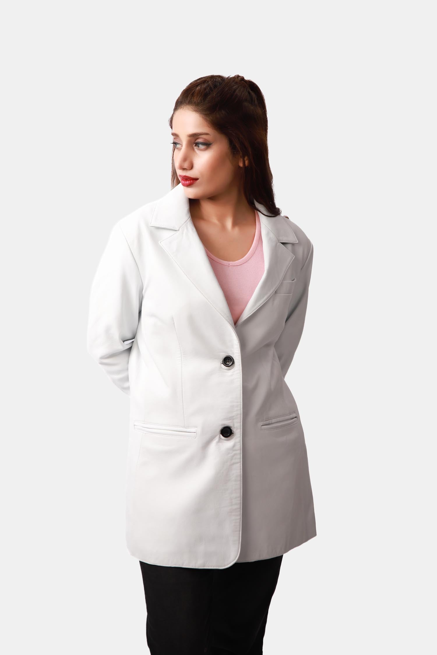 White Blazer Coat For Women