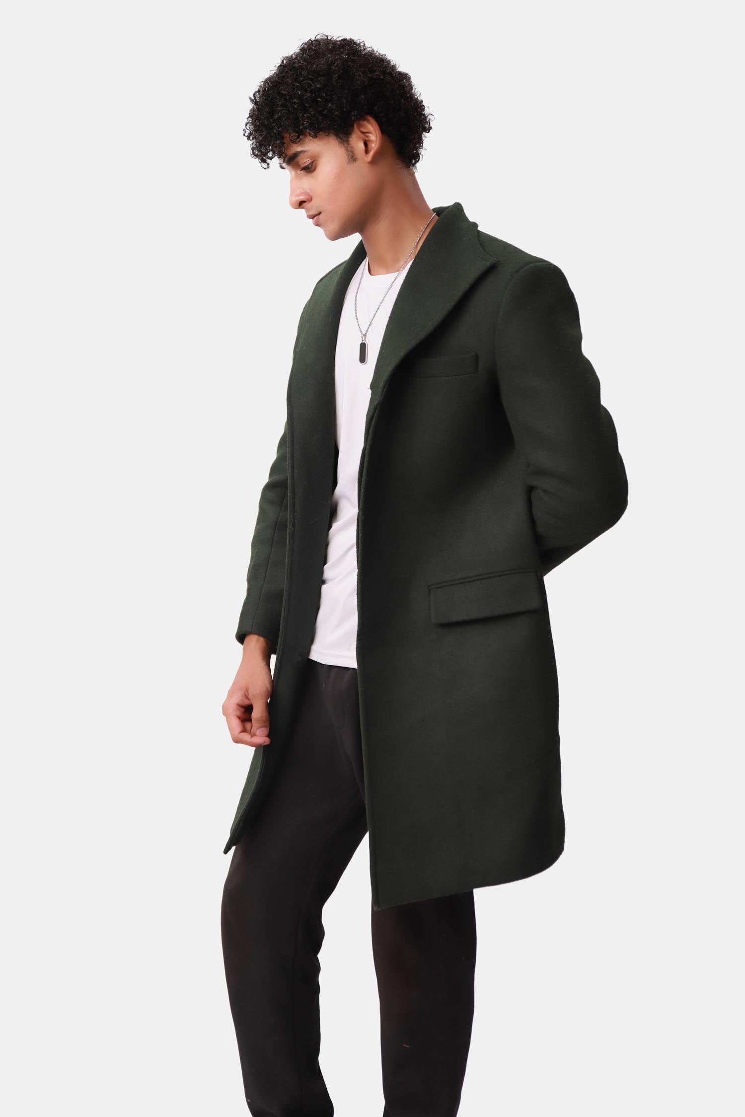 Black Wool Coat For Men