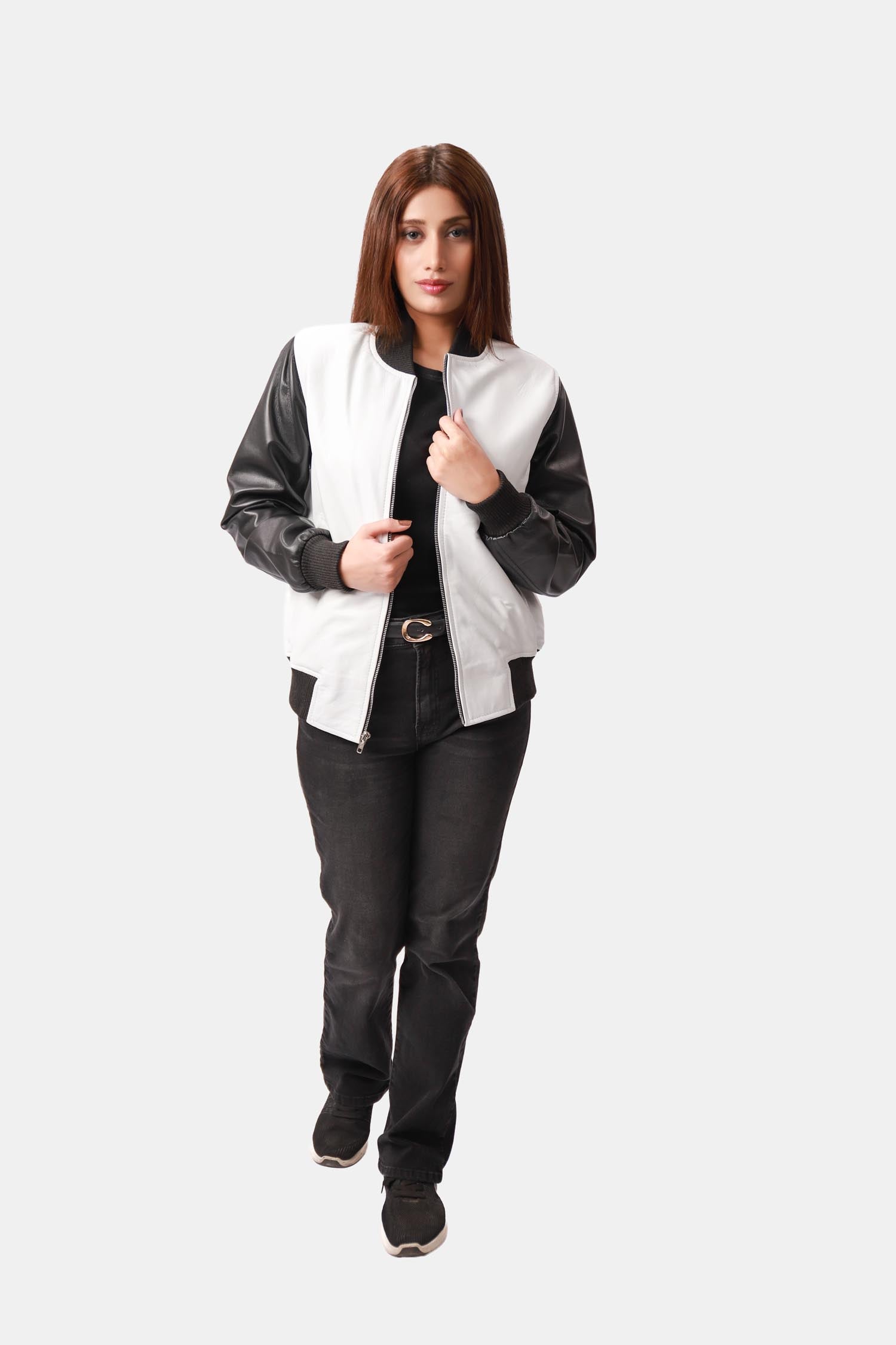 White & Black Jacket For Women
