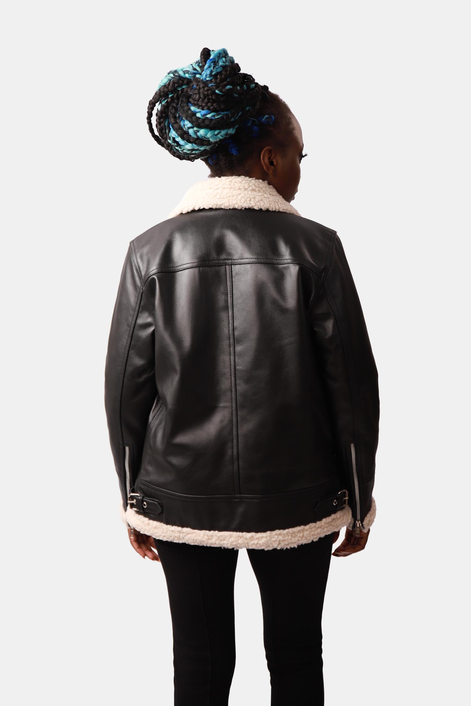 Bomber Leather Jacket For Women
