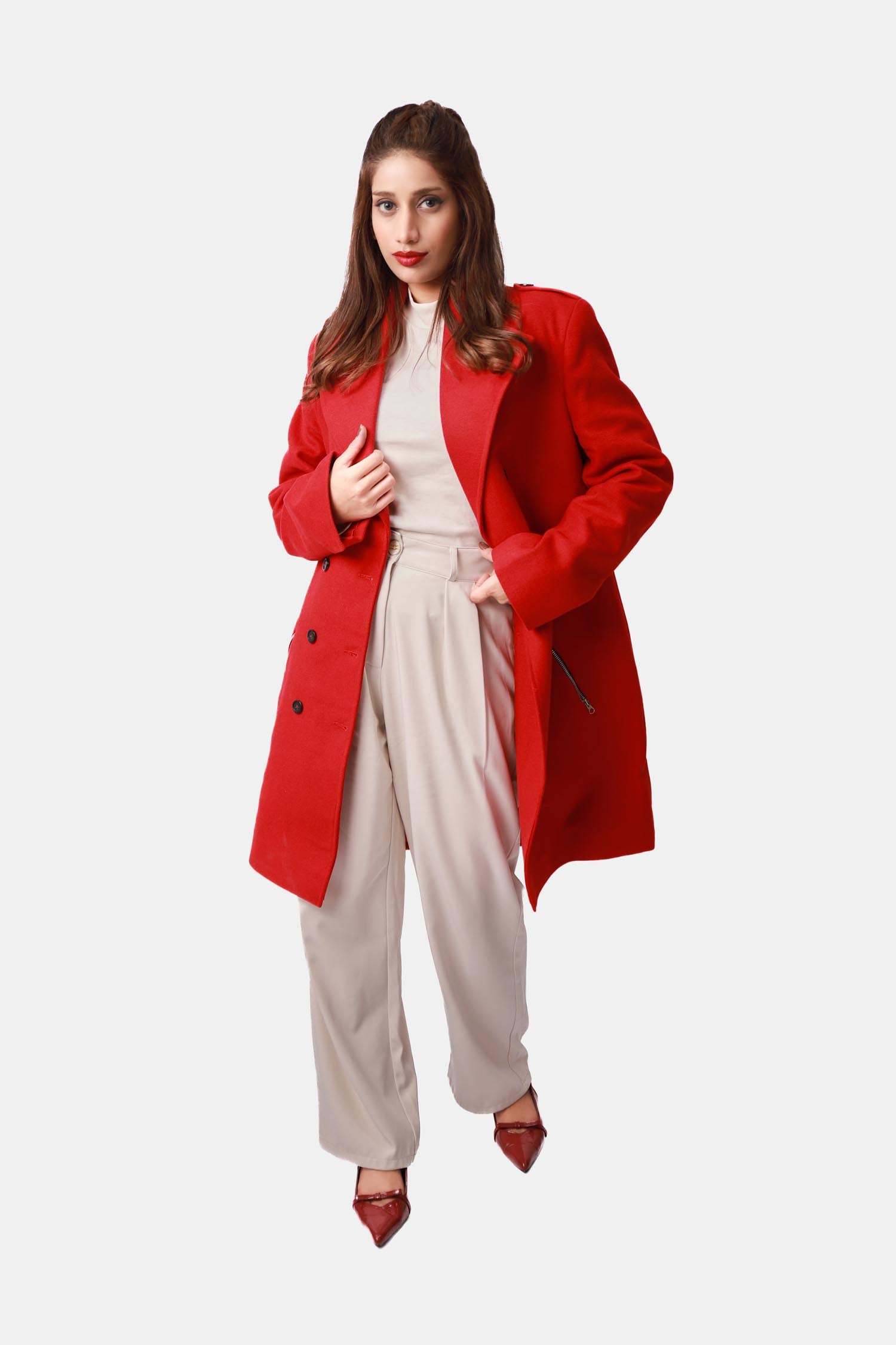 Wool Overcoat for Womens