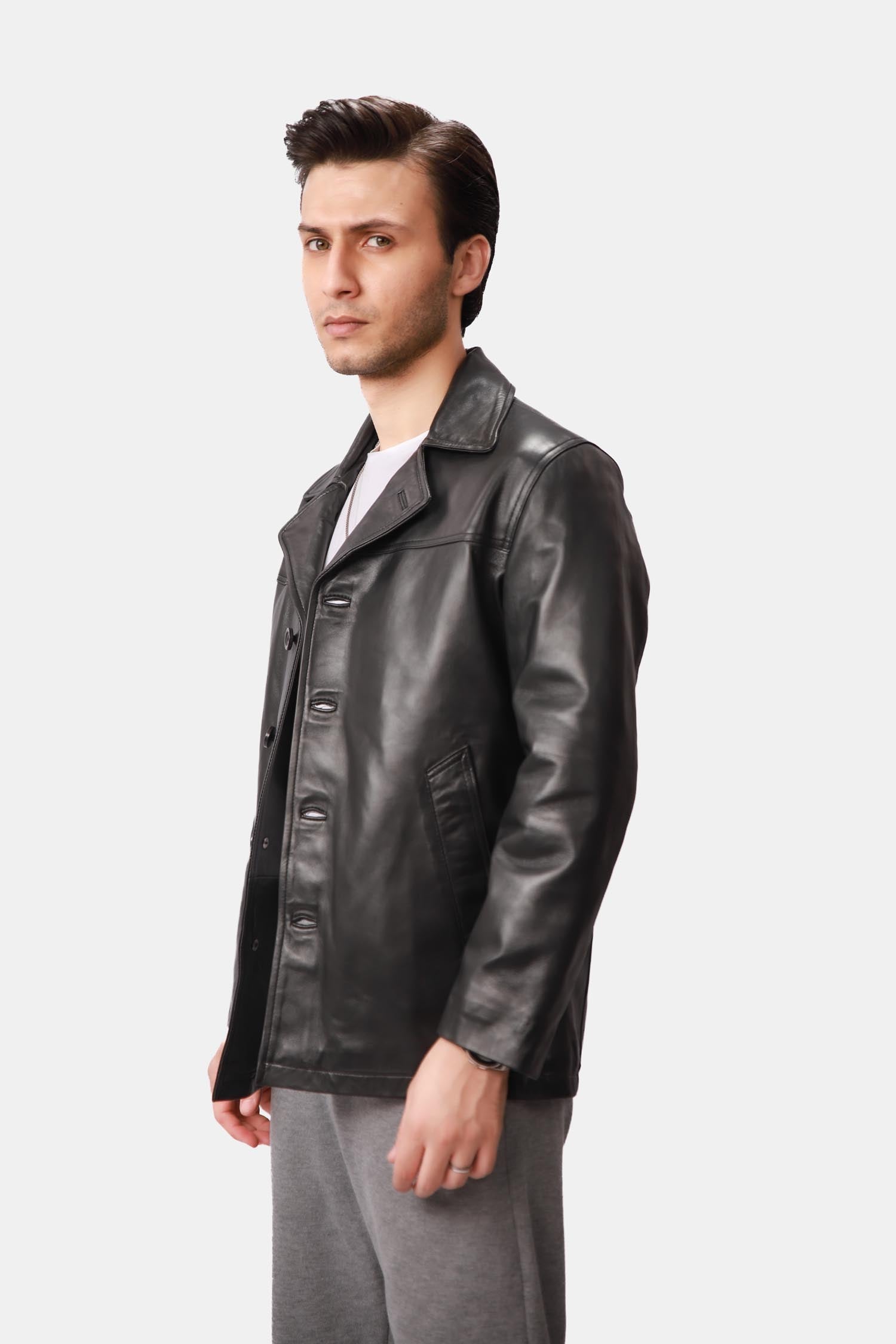 Black Leather Coat