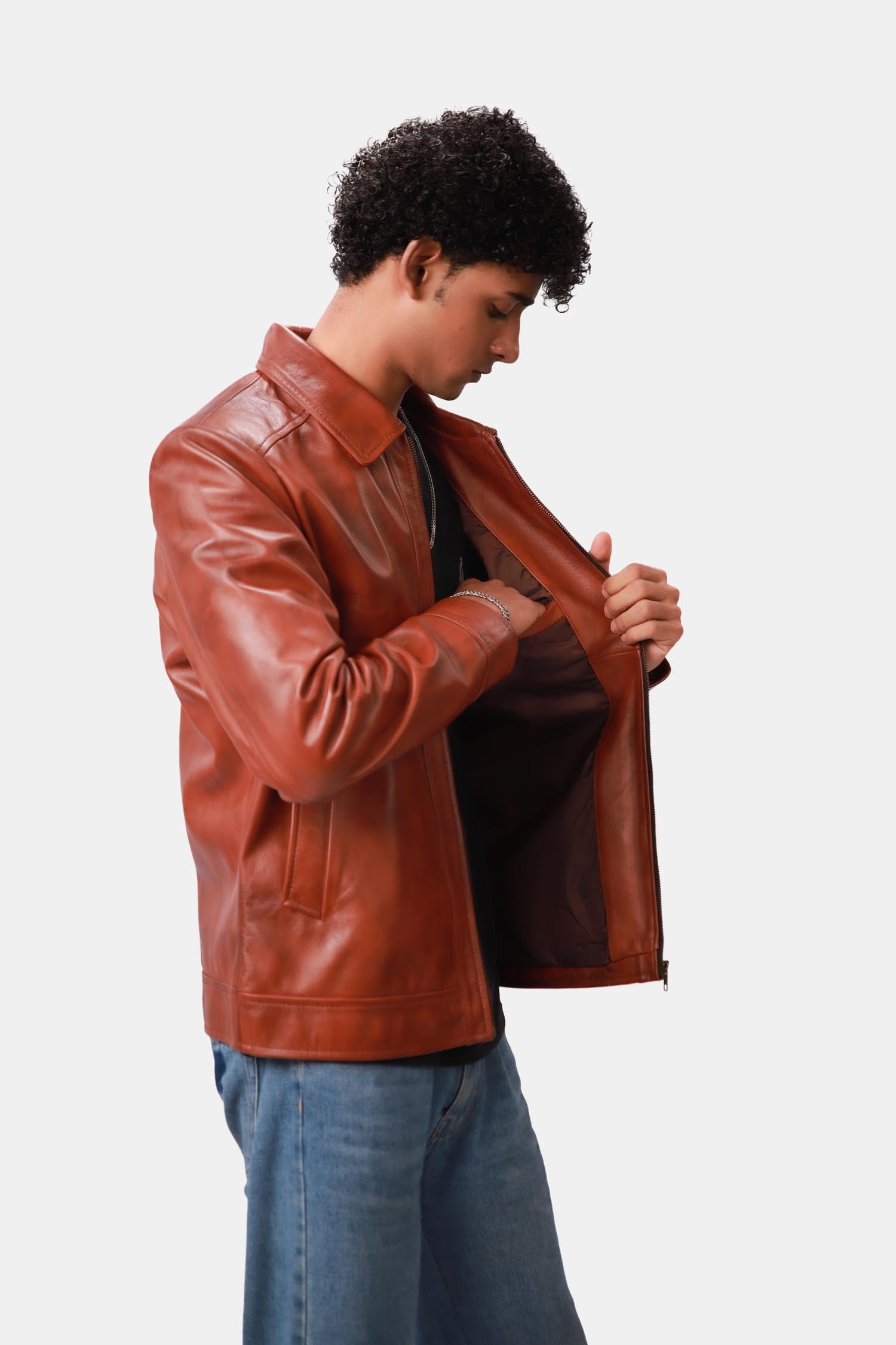 Leather Biker Jacket For Men