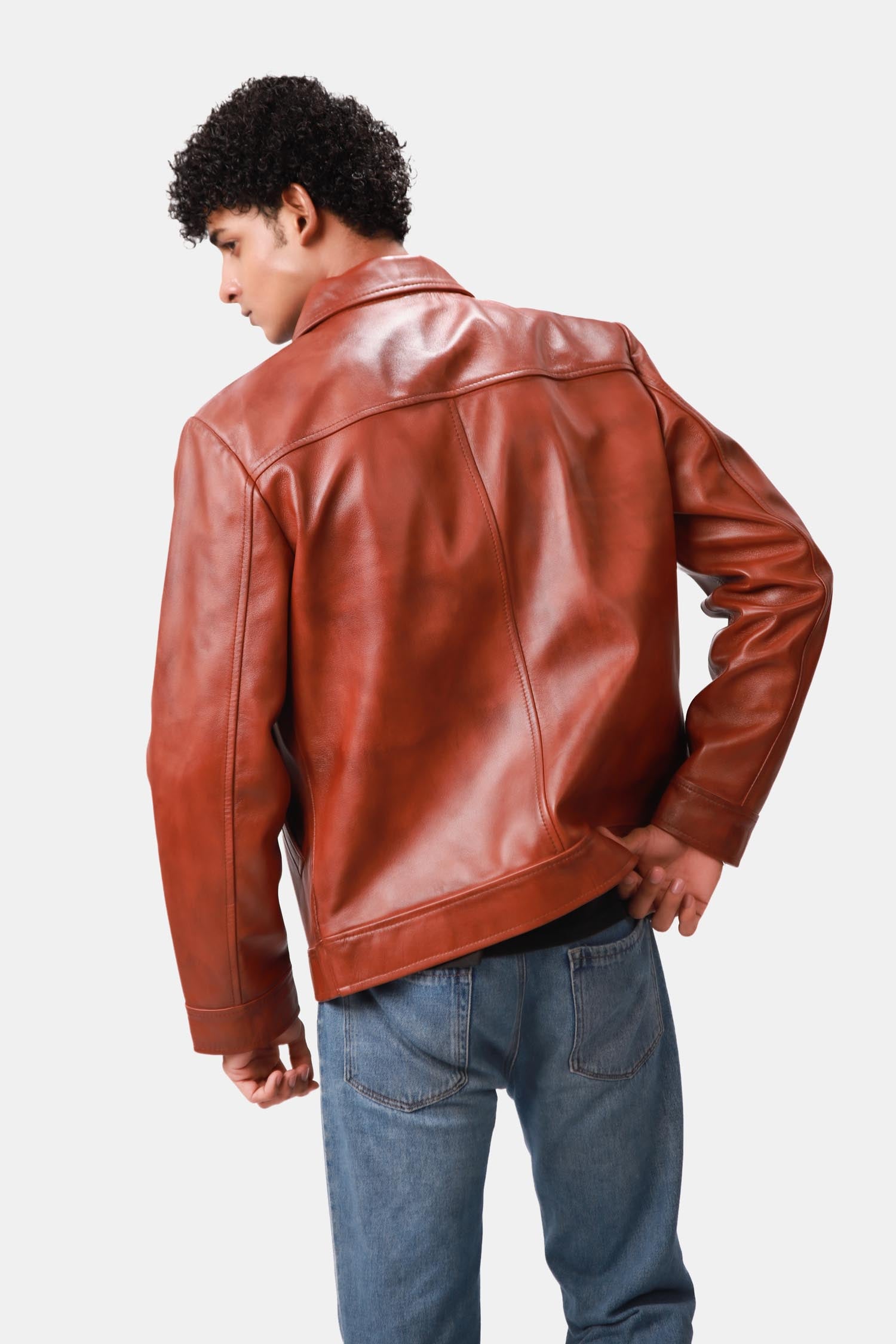 Leather Biker Jacket For Men