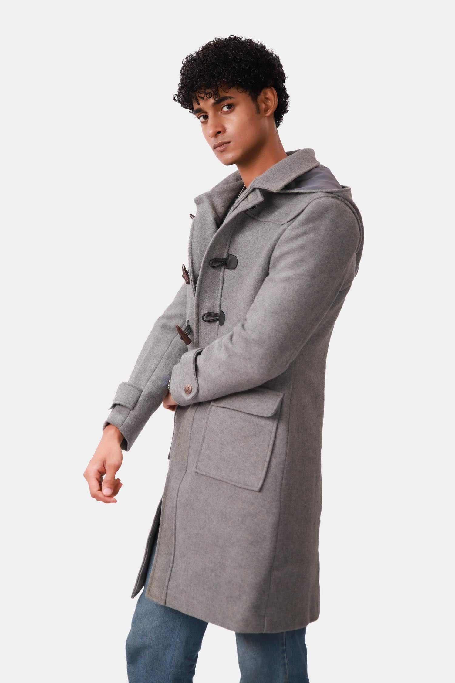 Gray Wool Coat For Men