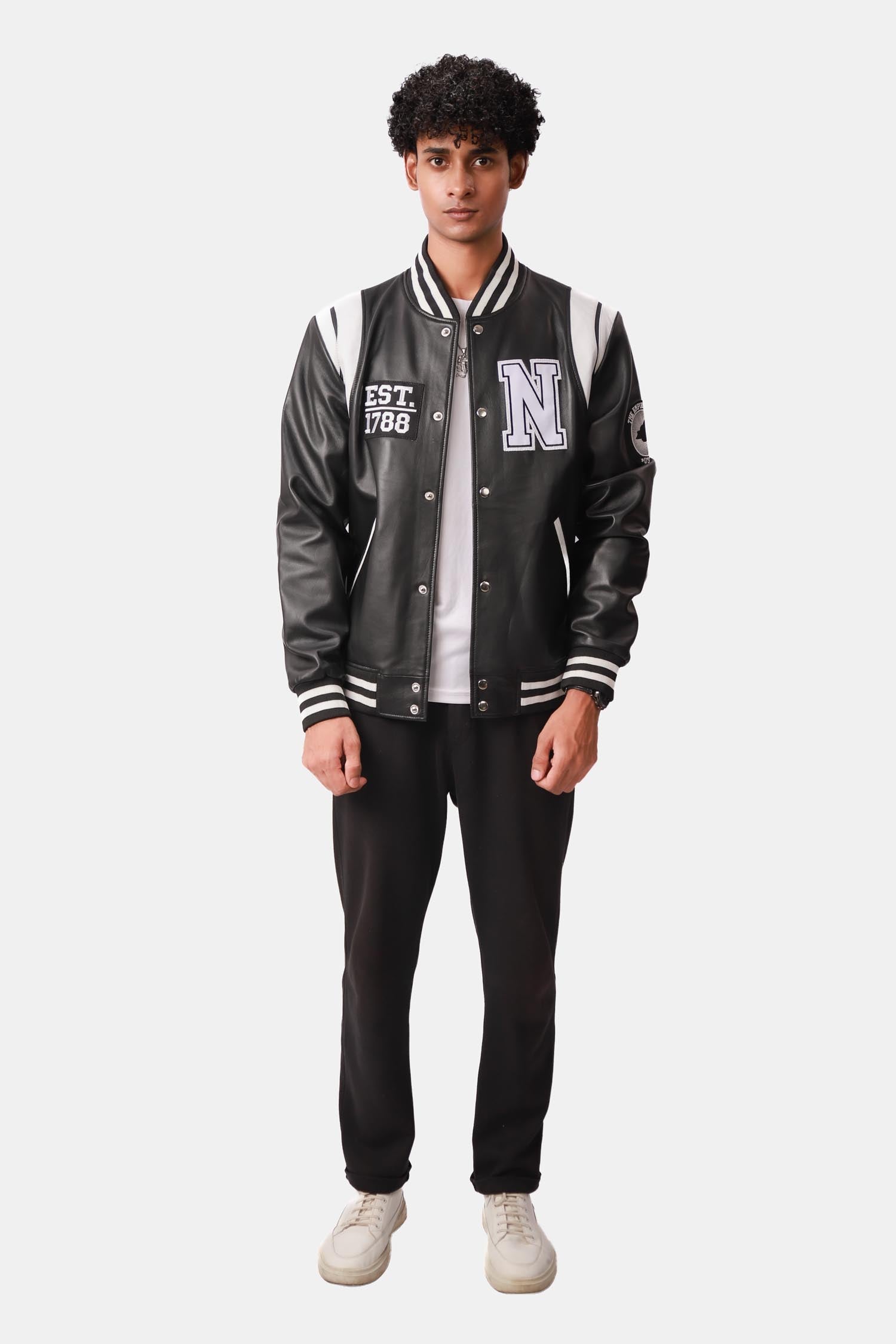 Varsity Leather Jacket For Men