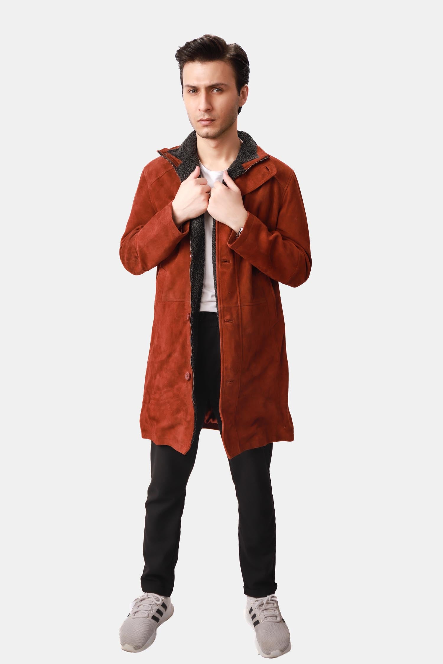 Royal Rust Brown Leather Coat