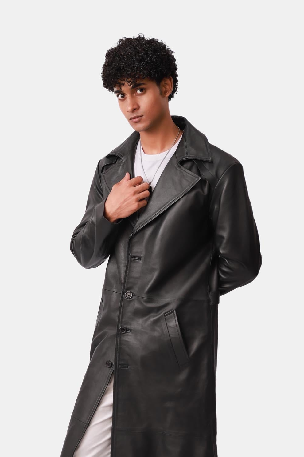 Black Leather Coat For Men