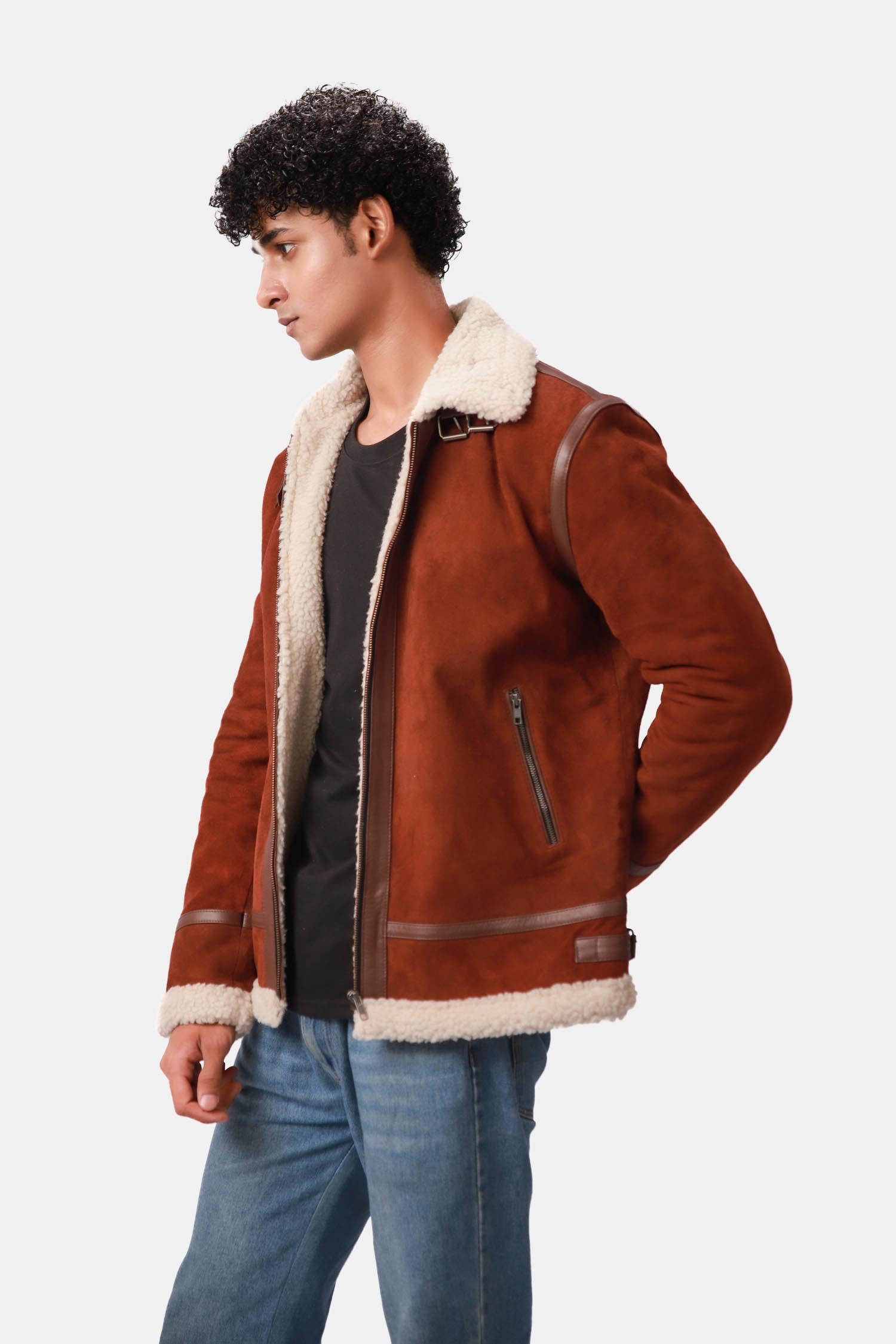 Aviator Leather Jacket For Men
