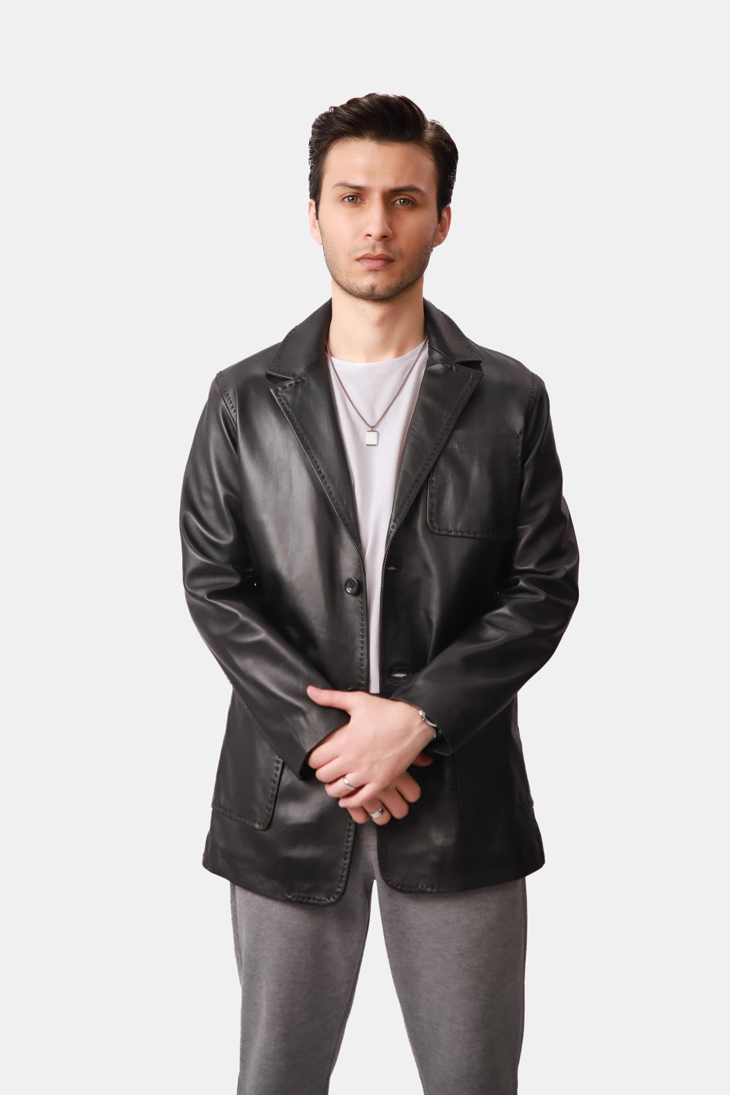 Black Leather Blazer