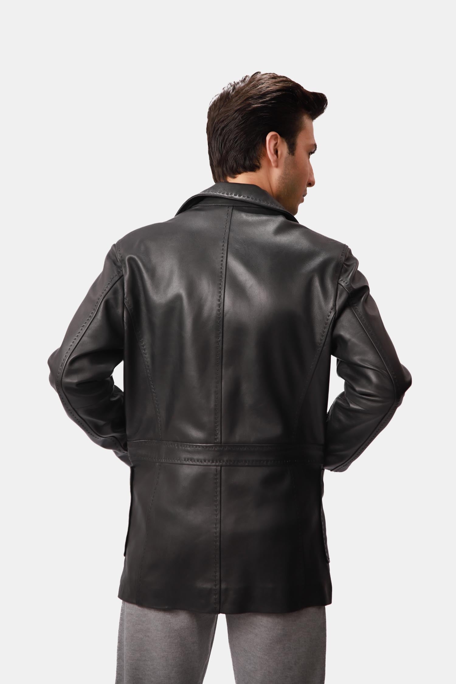 Black Leather Blazer