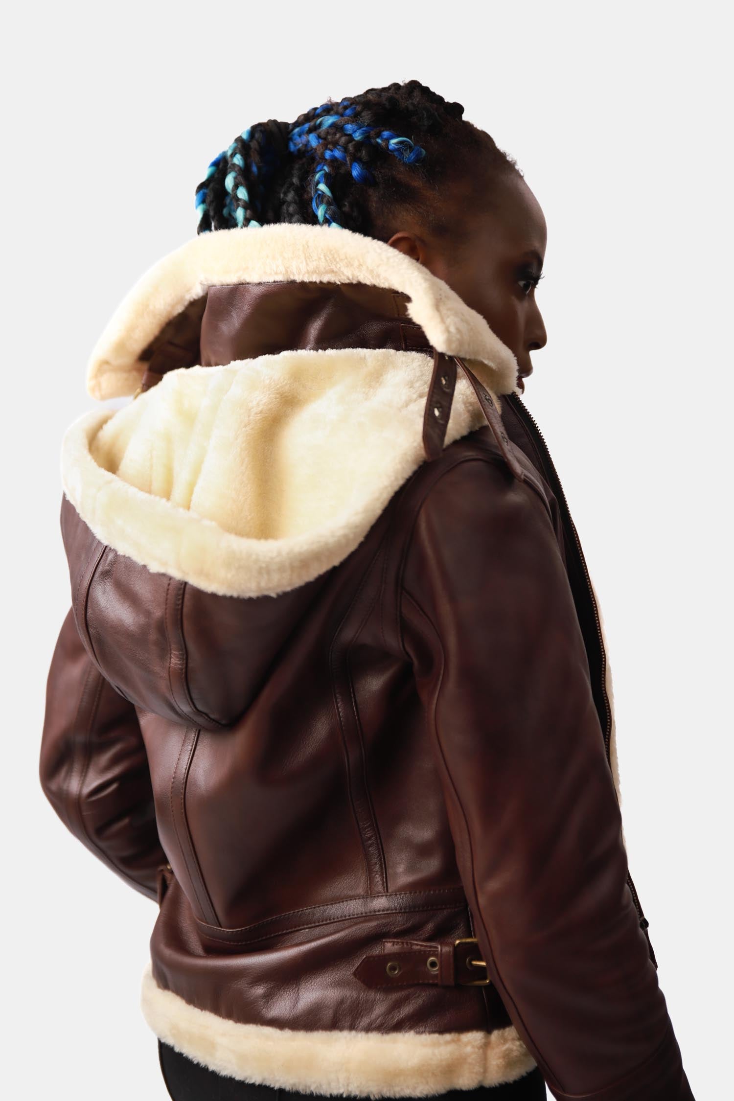 Dark Brown Bomber Leather Jacket