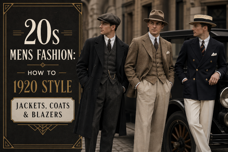 20s Mens Fashion: How to 1920 Style Jackets, Coats & Blazers