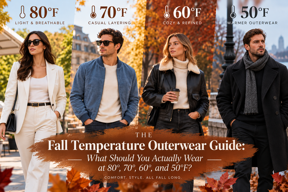 The Fall Temperature Outerwear Guide: What Should You Actually Wear at 80°, 70°, 60°, and 50°F?