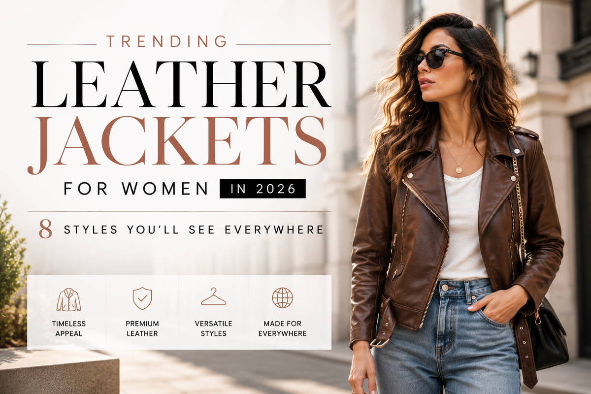 Trending Leather Jackets for Women in 2026: 8 Styles You'll See Everywhere