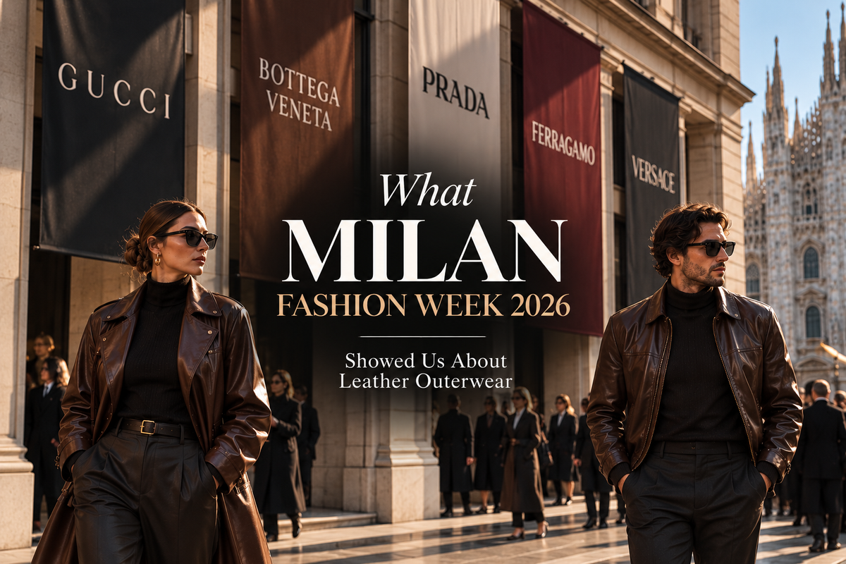 What Milan Fashion Week 2026 Showed Us About Leather Outerwear