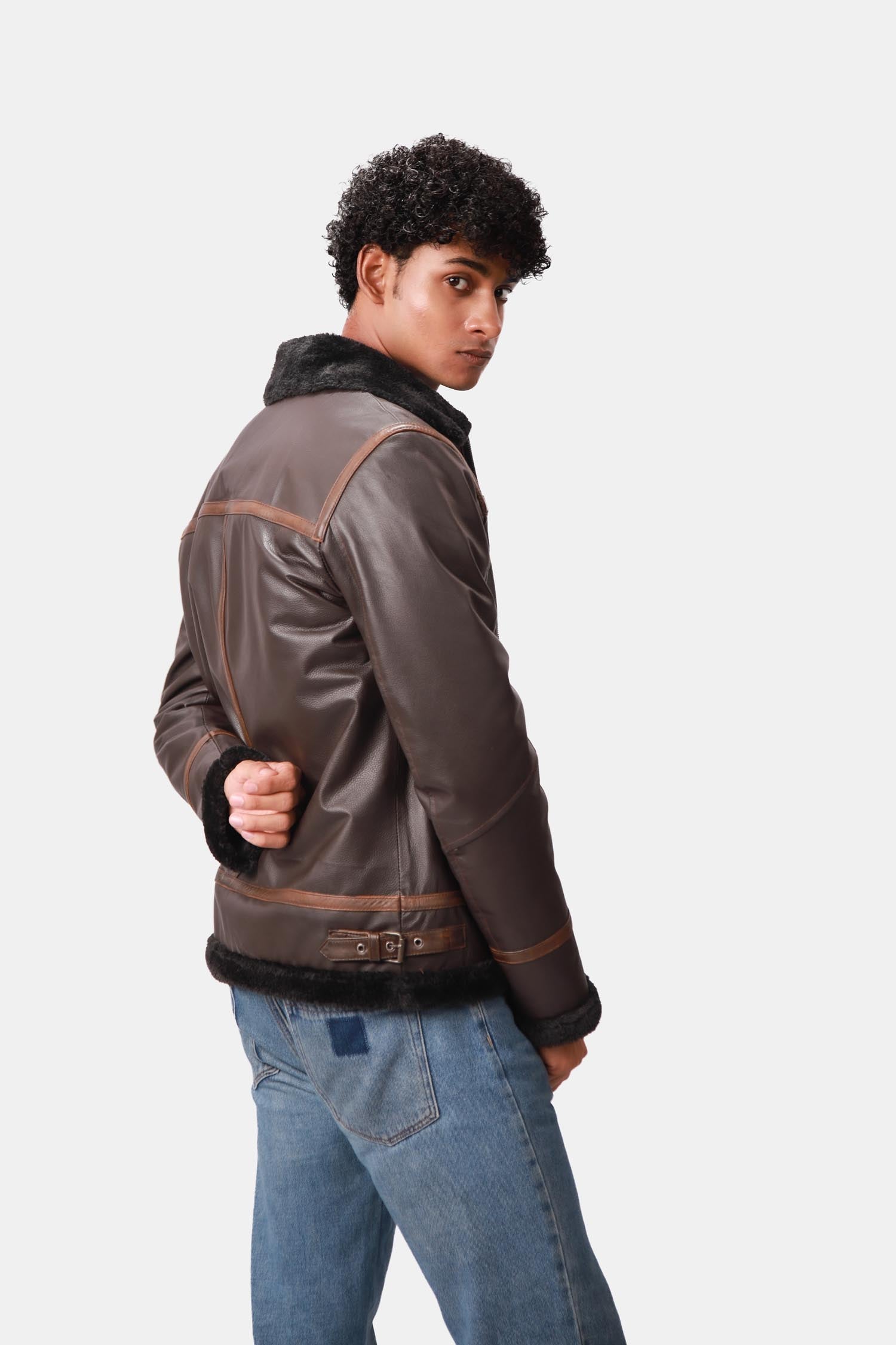 Shearling Leather Jacket For Men