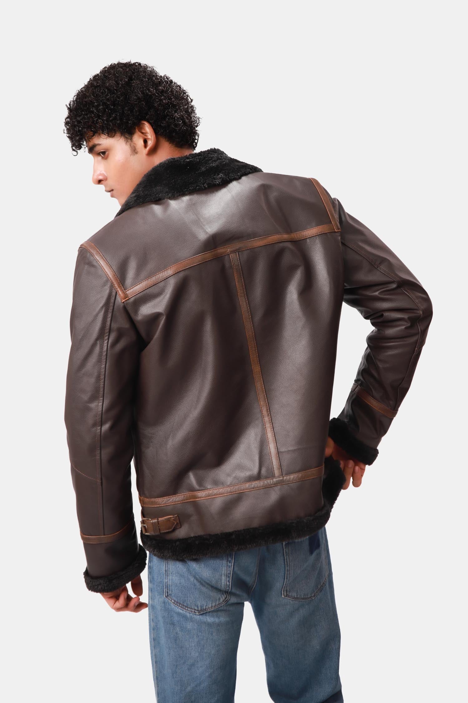 Shearling Leather Jacket For Men