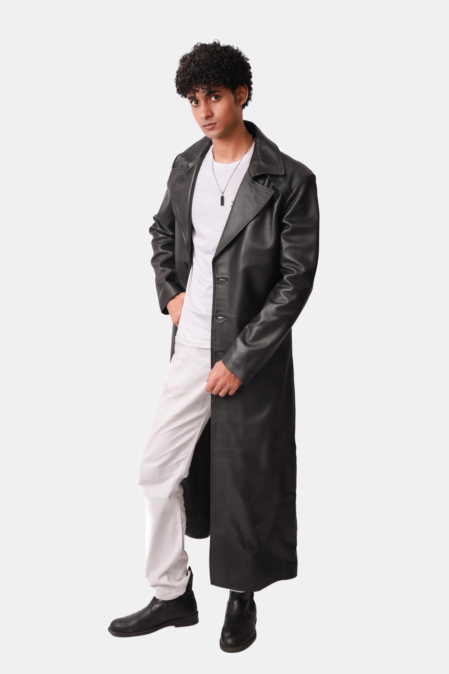 Leather Duster Coat For Men