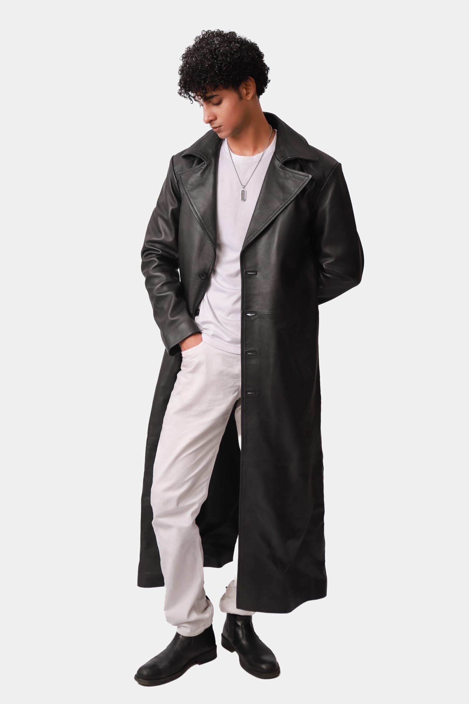 Leather Duster Coat For Men