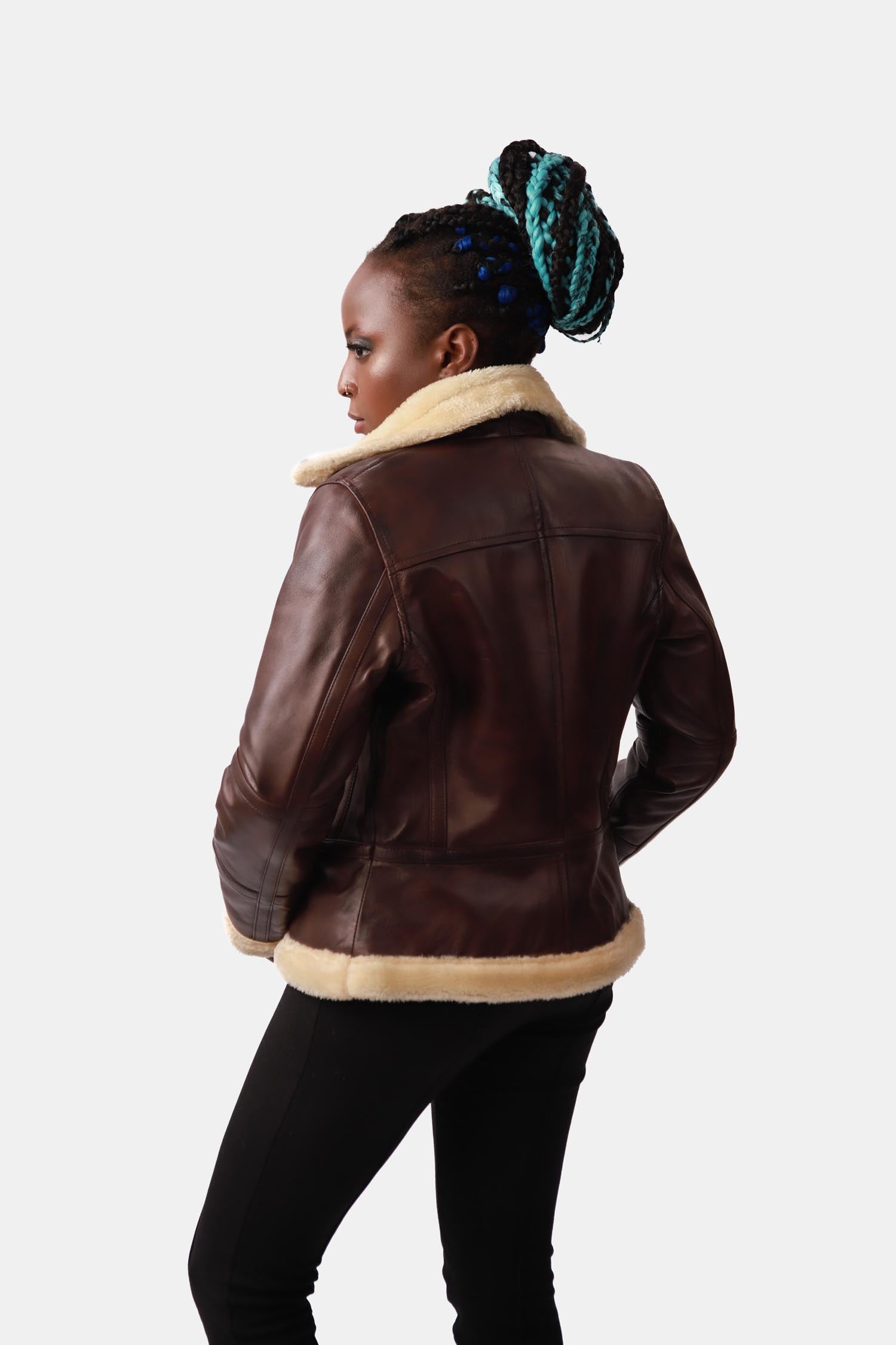 Dark Brown Bomber Leather Jacket