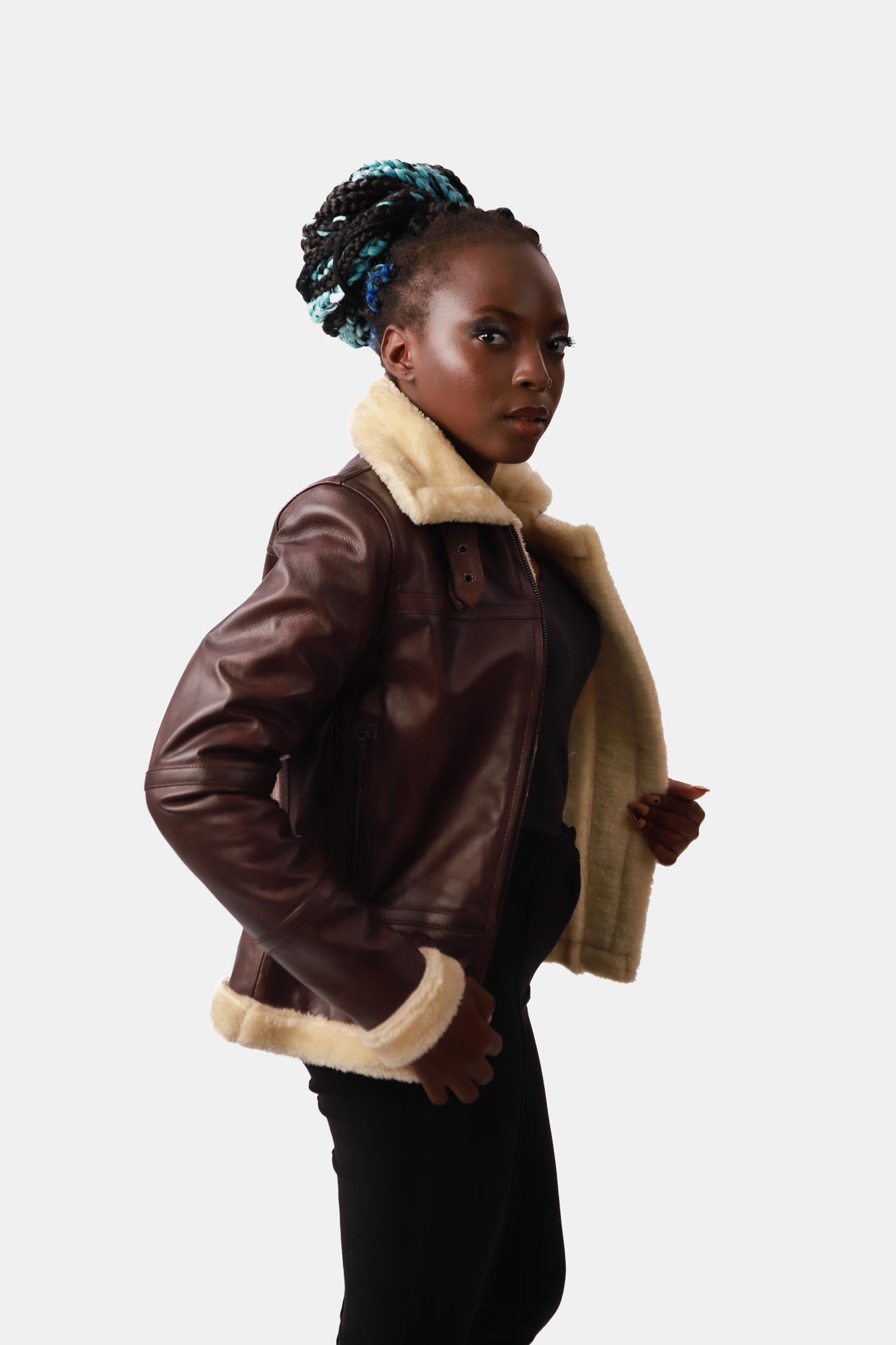 Dark Brown Bomber Leather Jacket