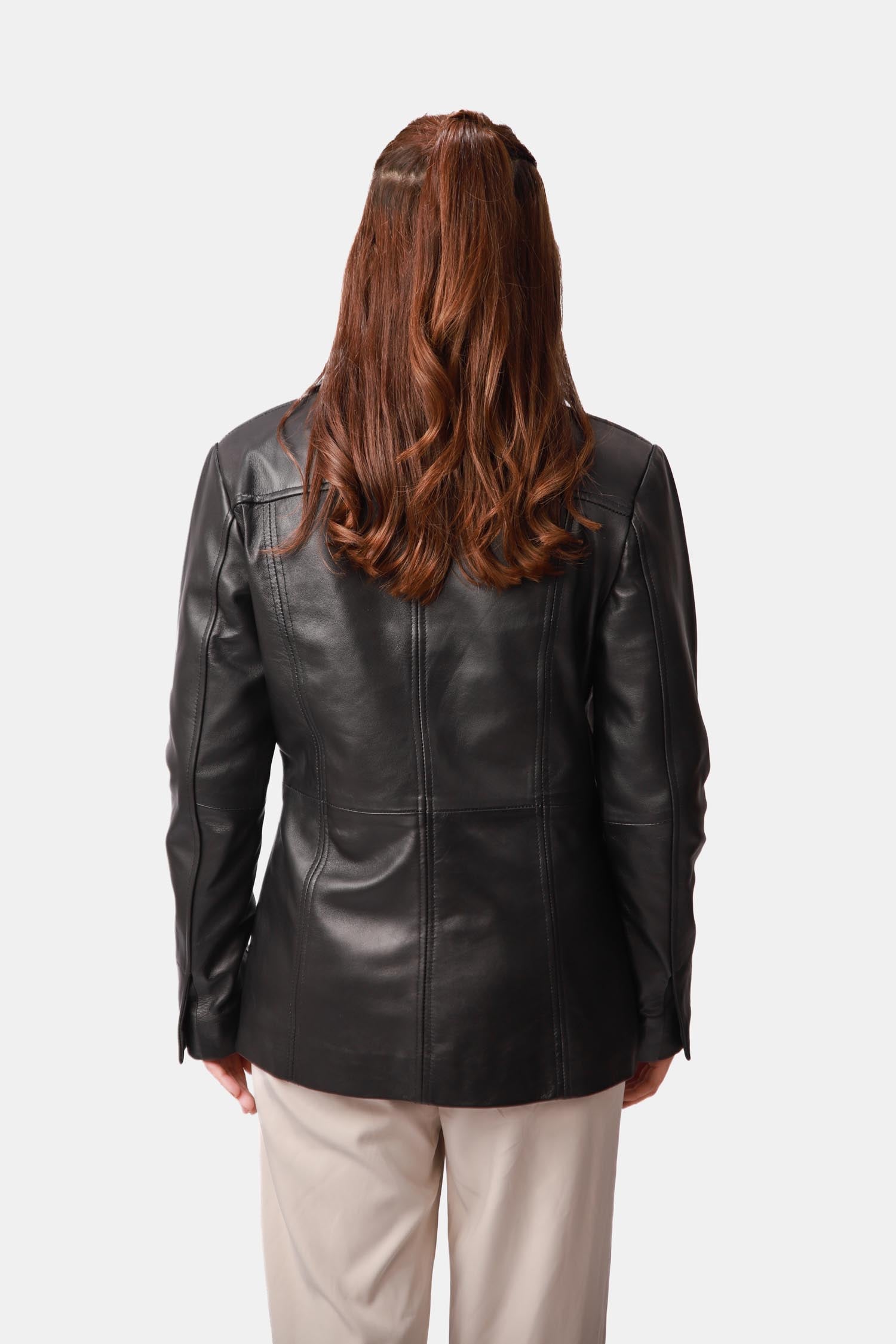 Couture Black Leather Blazer