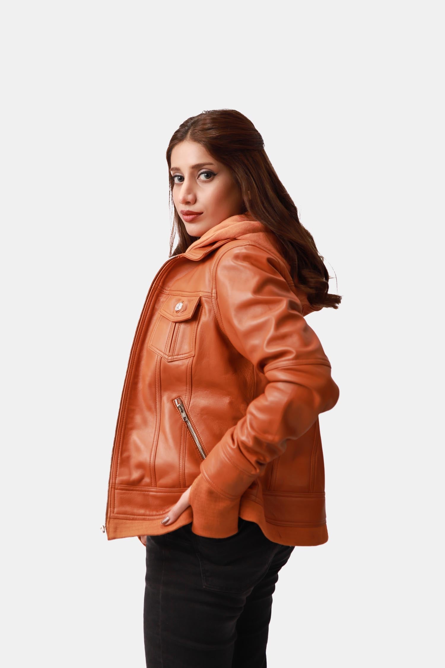 Bomber Jacket with Removable Hood