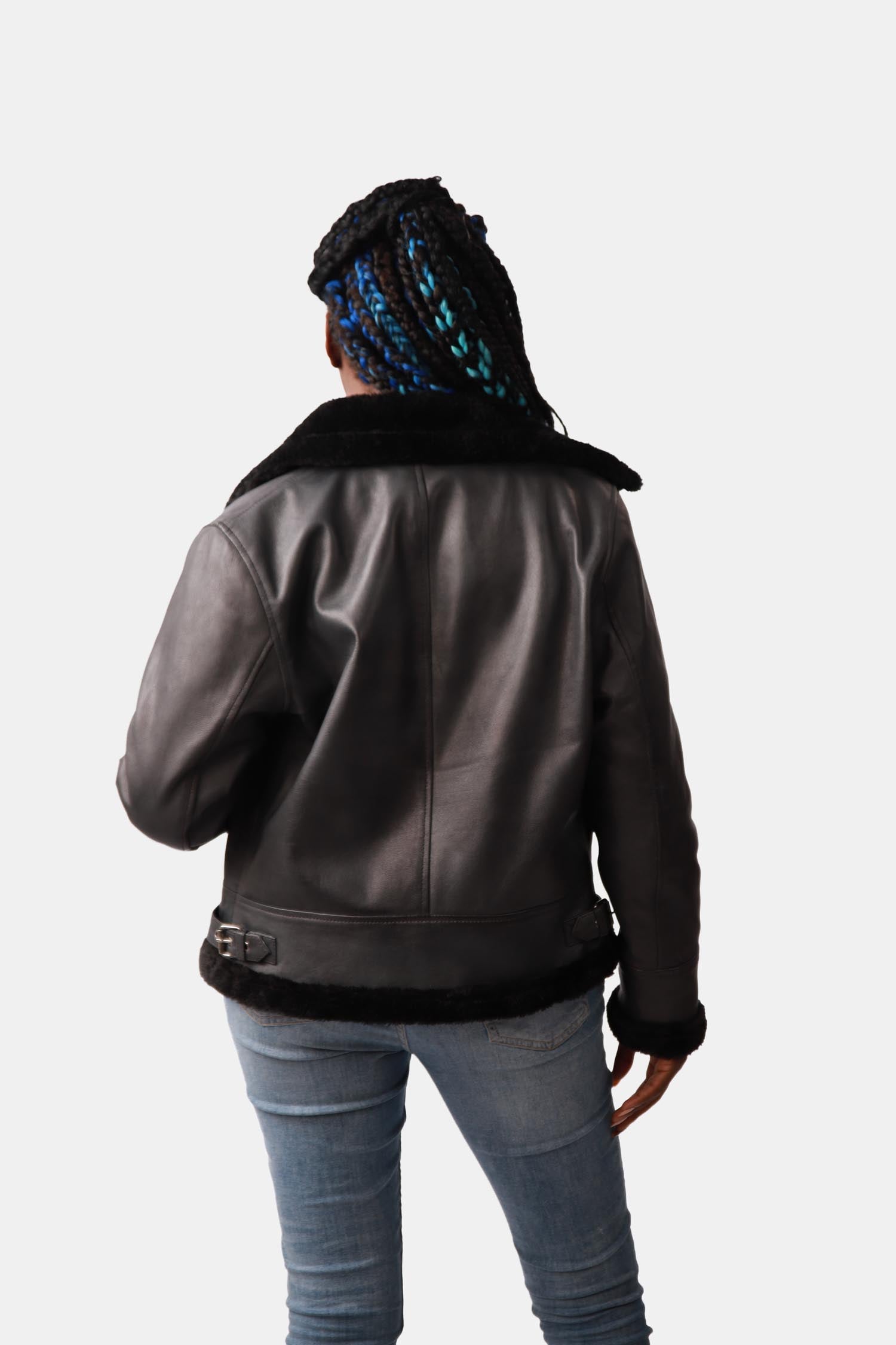 Black B3 Bomber Leather Jacket