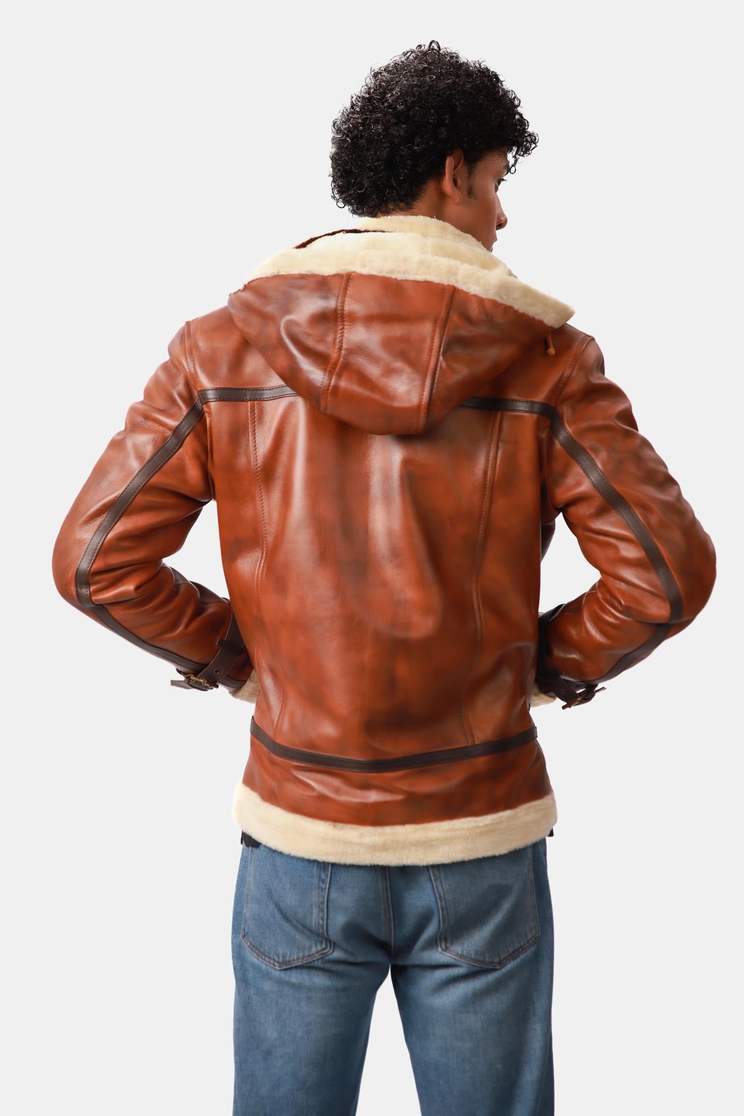 Bomber Leather Jacket For Men
