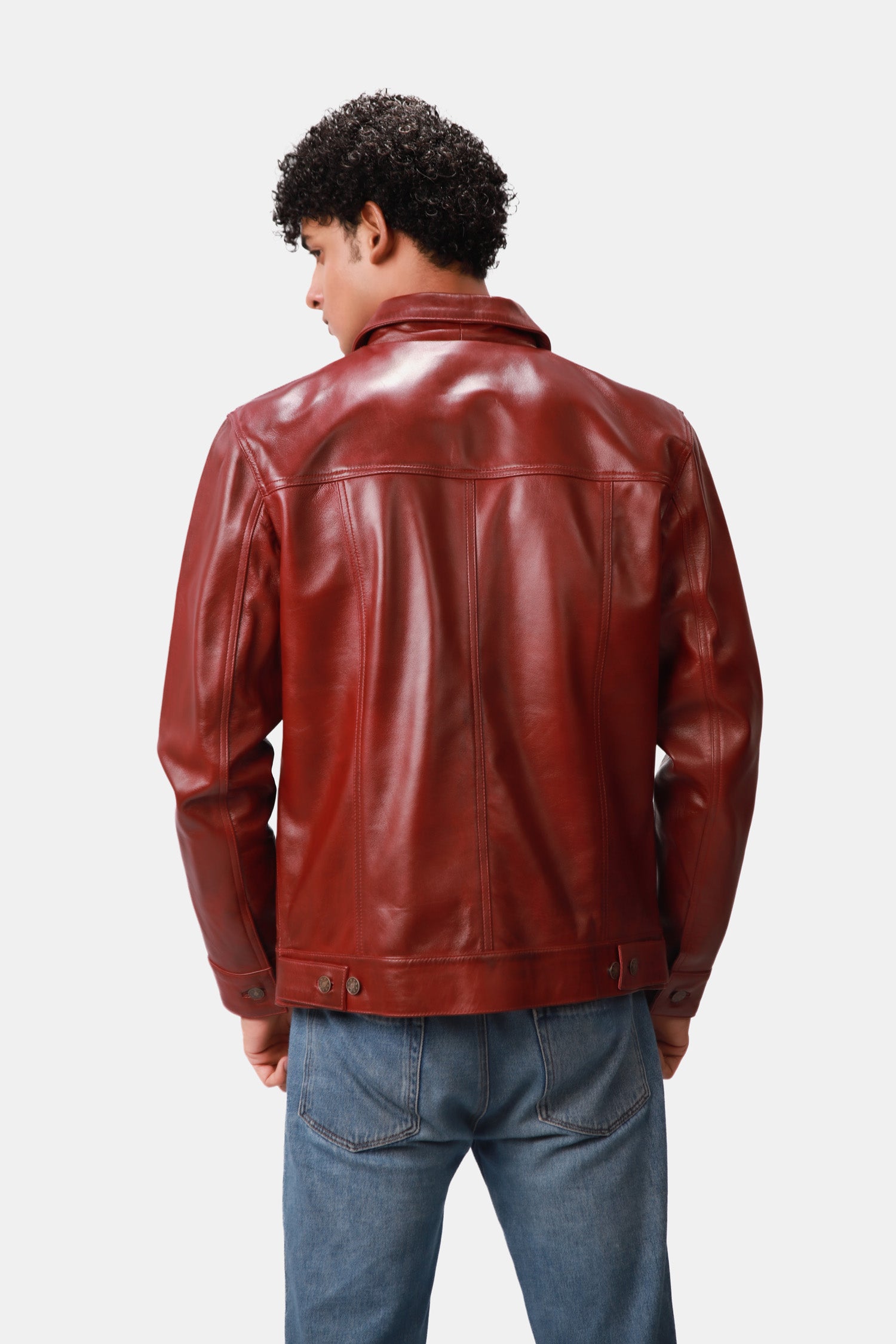 Leather Trucker Jacket For Men
