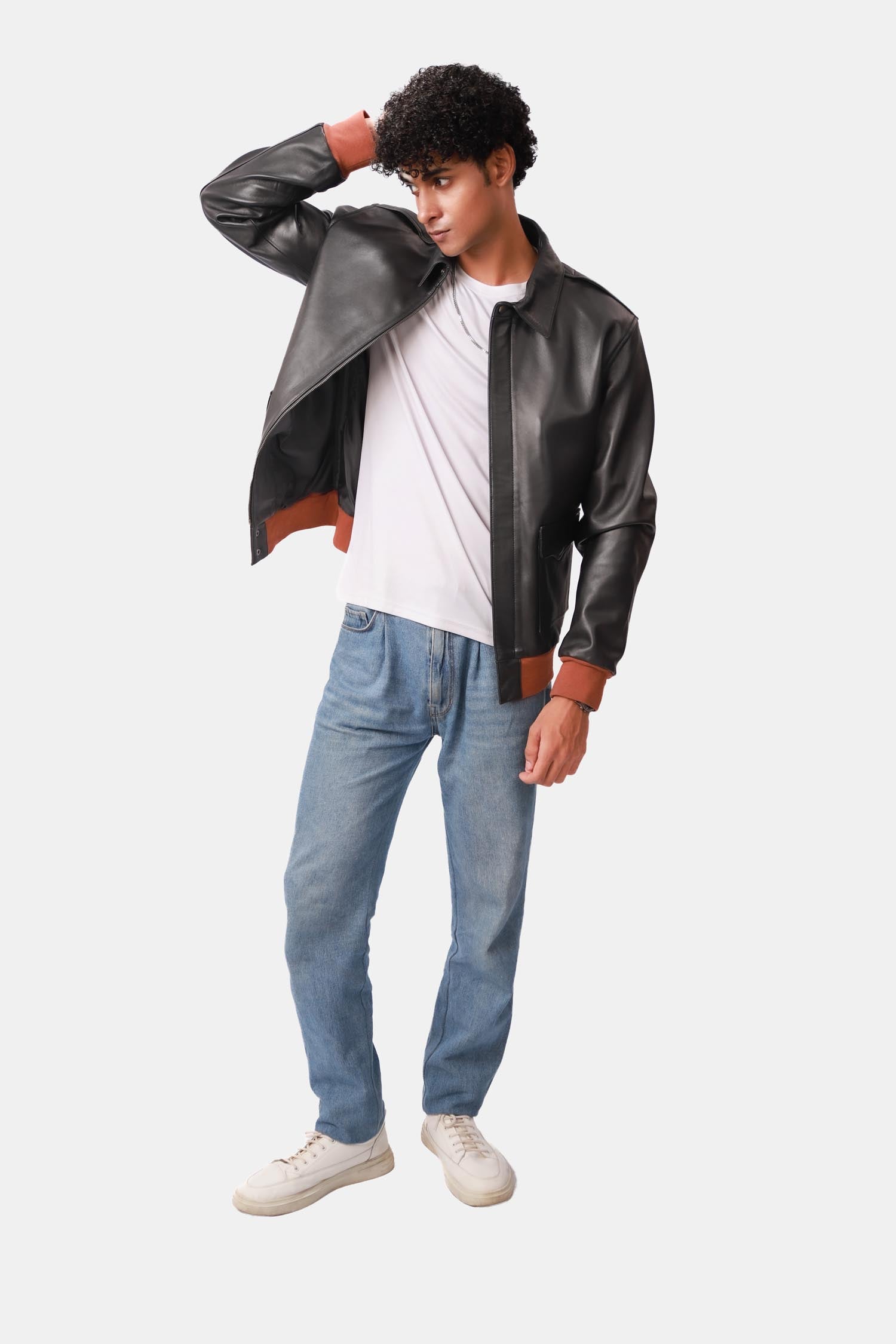 Bomber Black Jacket For Men
