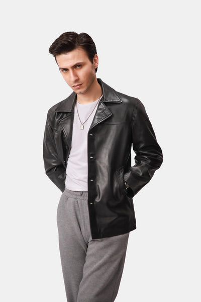 Black Leather Coat