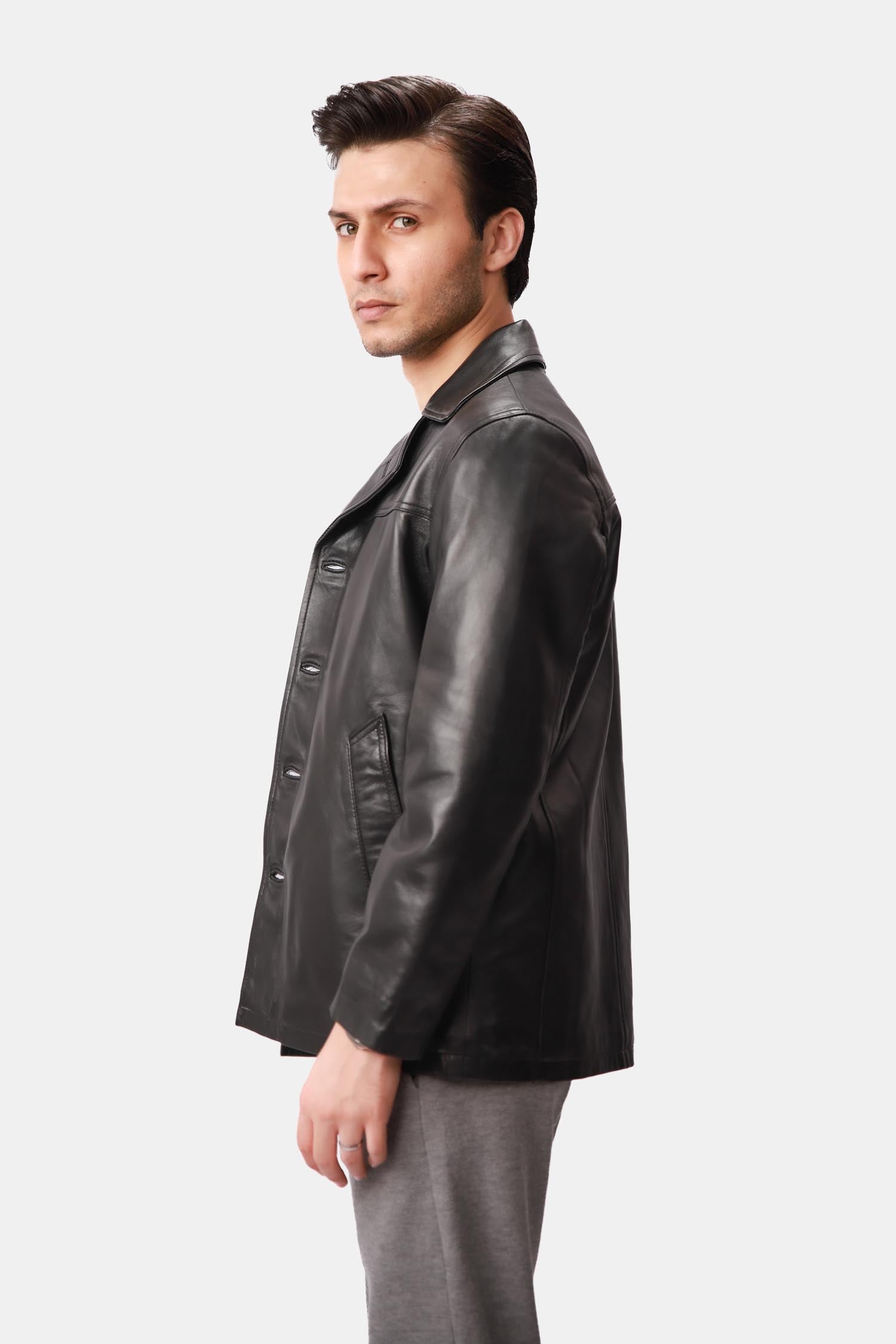 Black Leather Coat