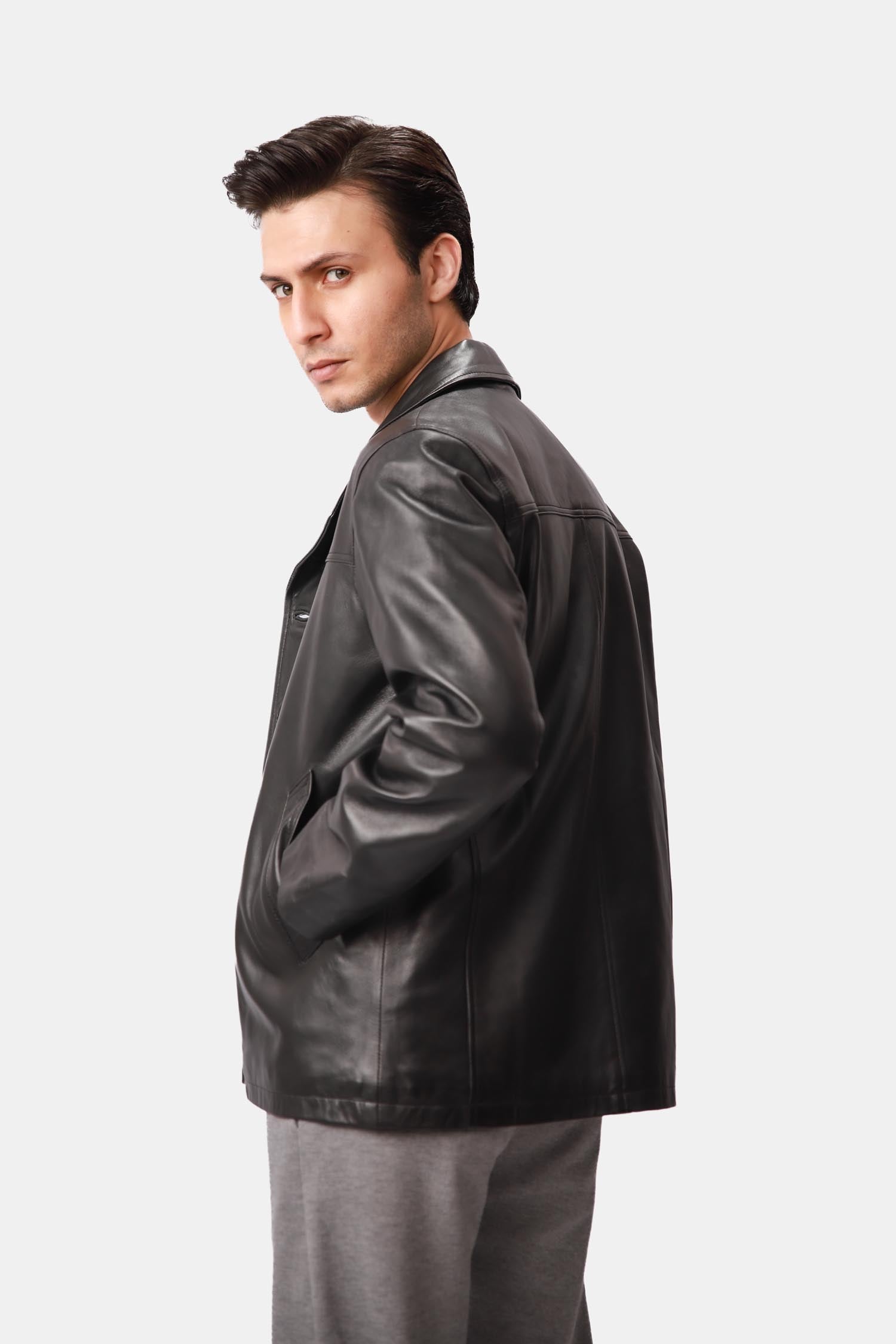 Black Leather Coat