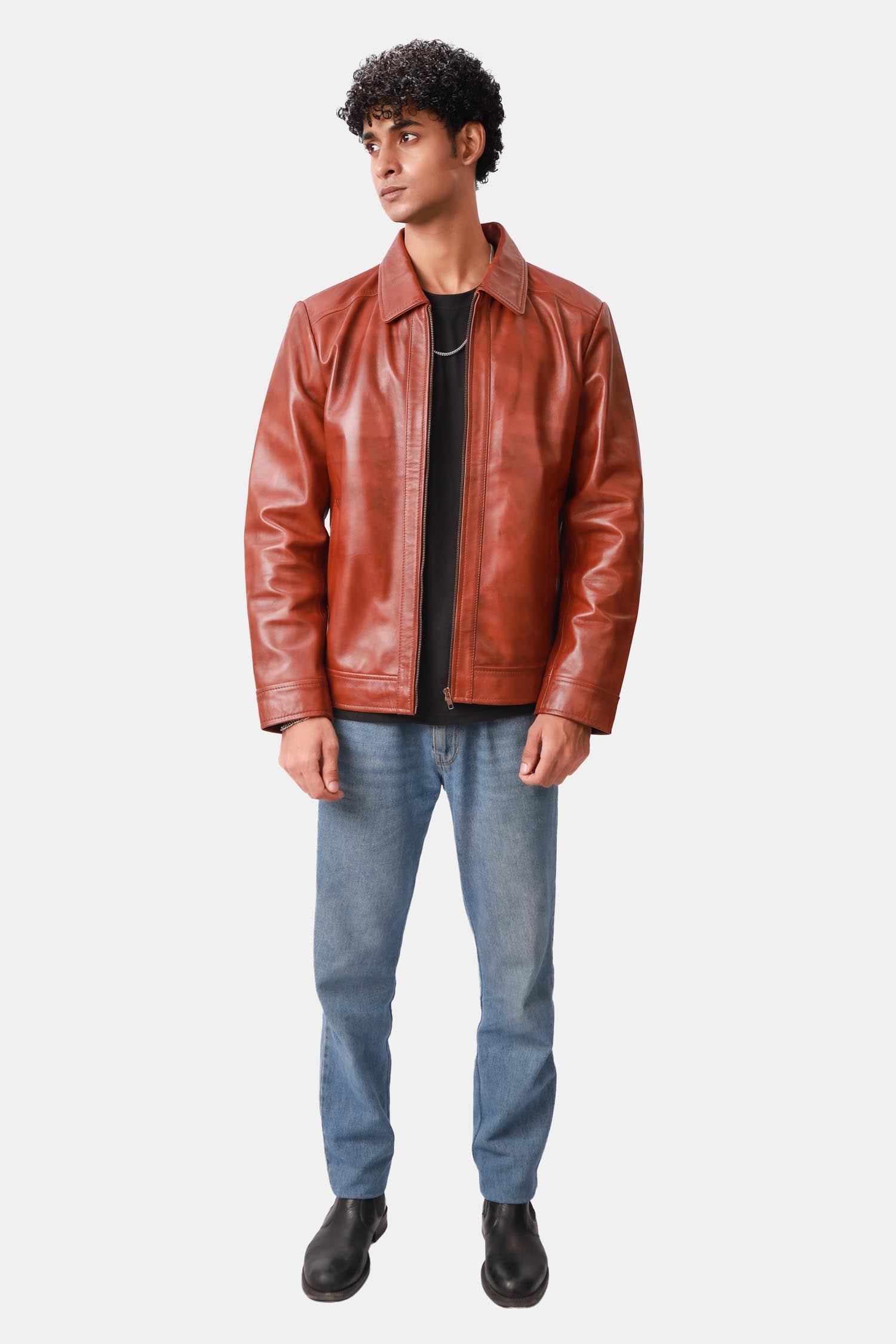 Leather Biker Jacket For Men