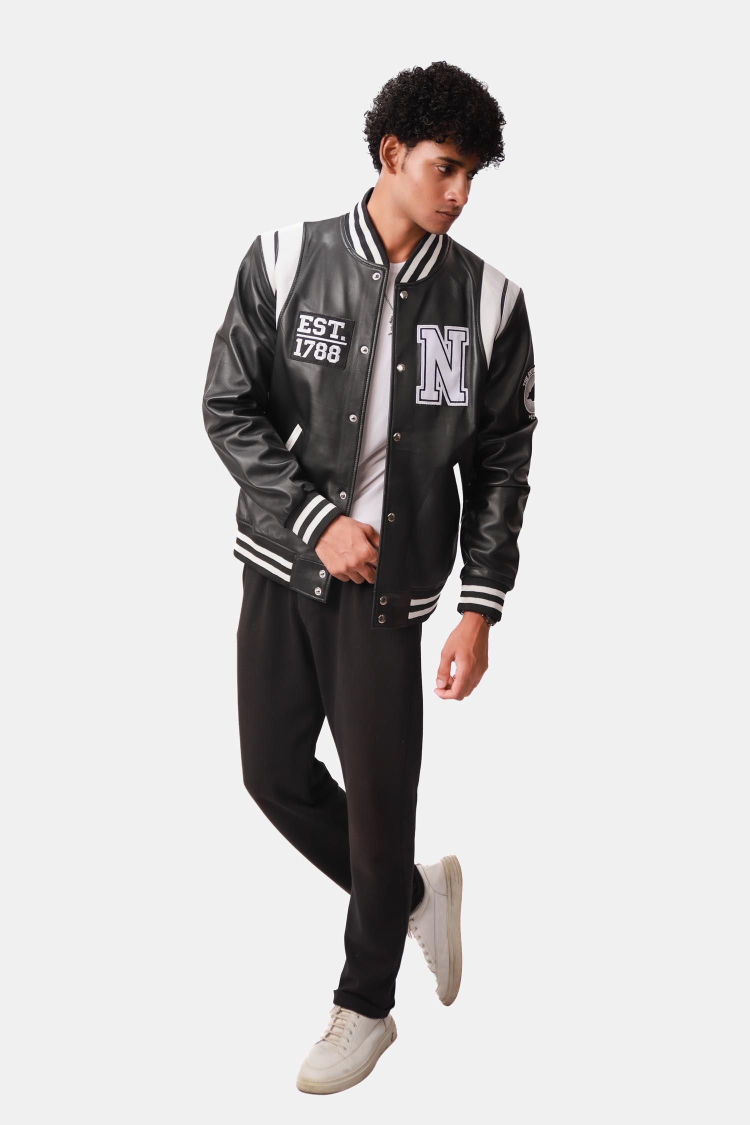 Varsity Leather Jacket For Men