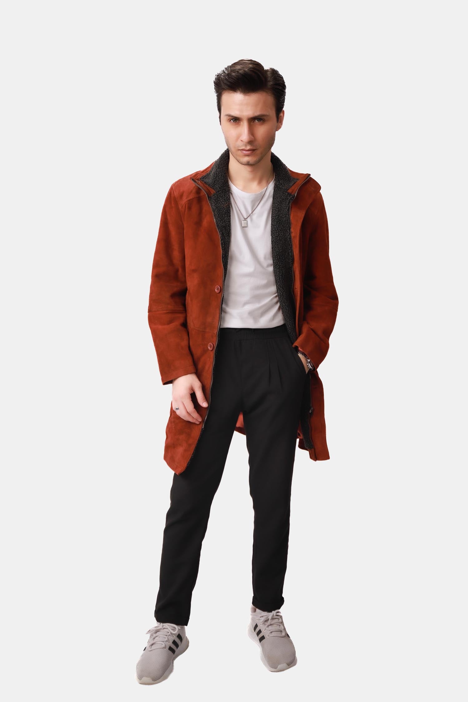 Royal Rust Brown Leather Coat