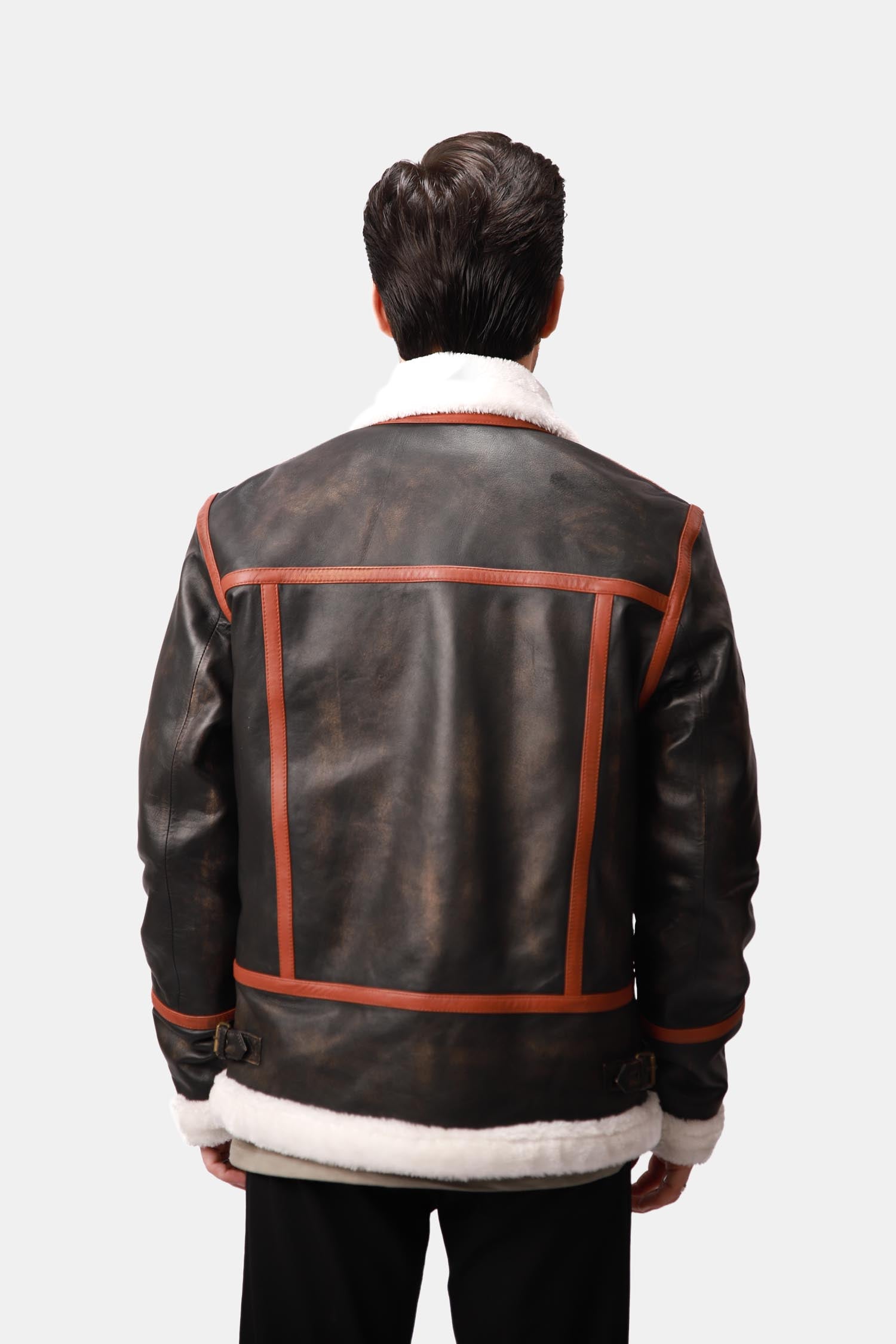 B-3 Style Leather Aviator Jacket