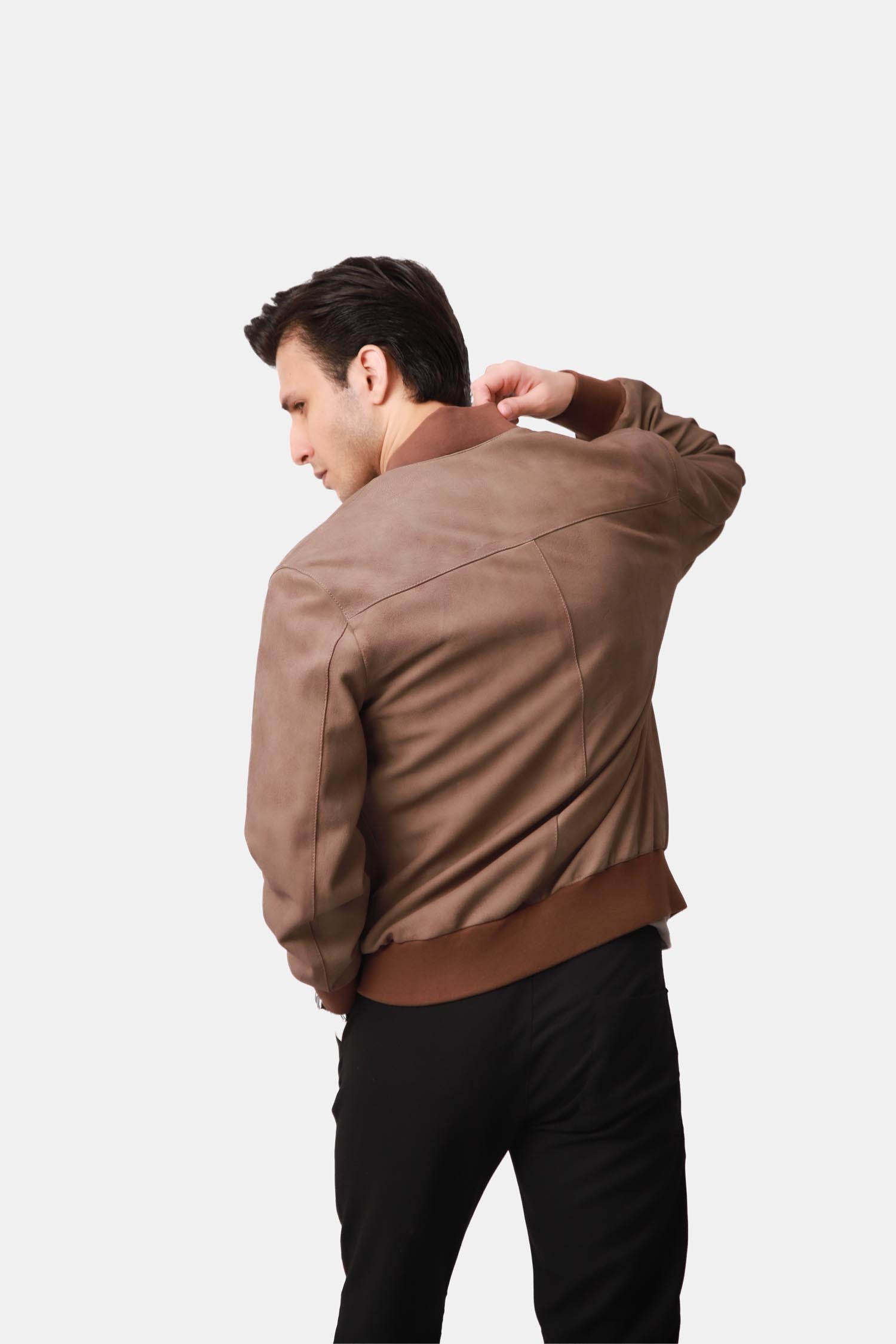 Suede Bomber Jacket