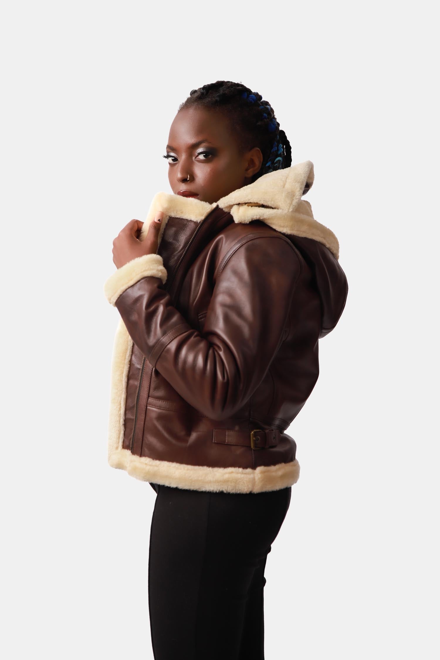 Dark Brown Bomber Leather Jacket