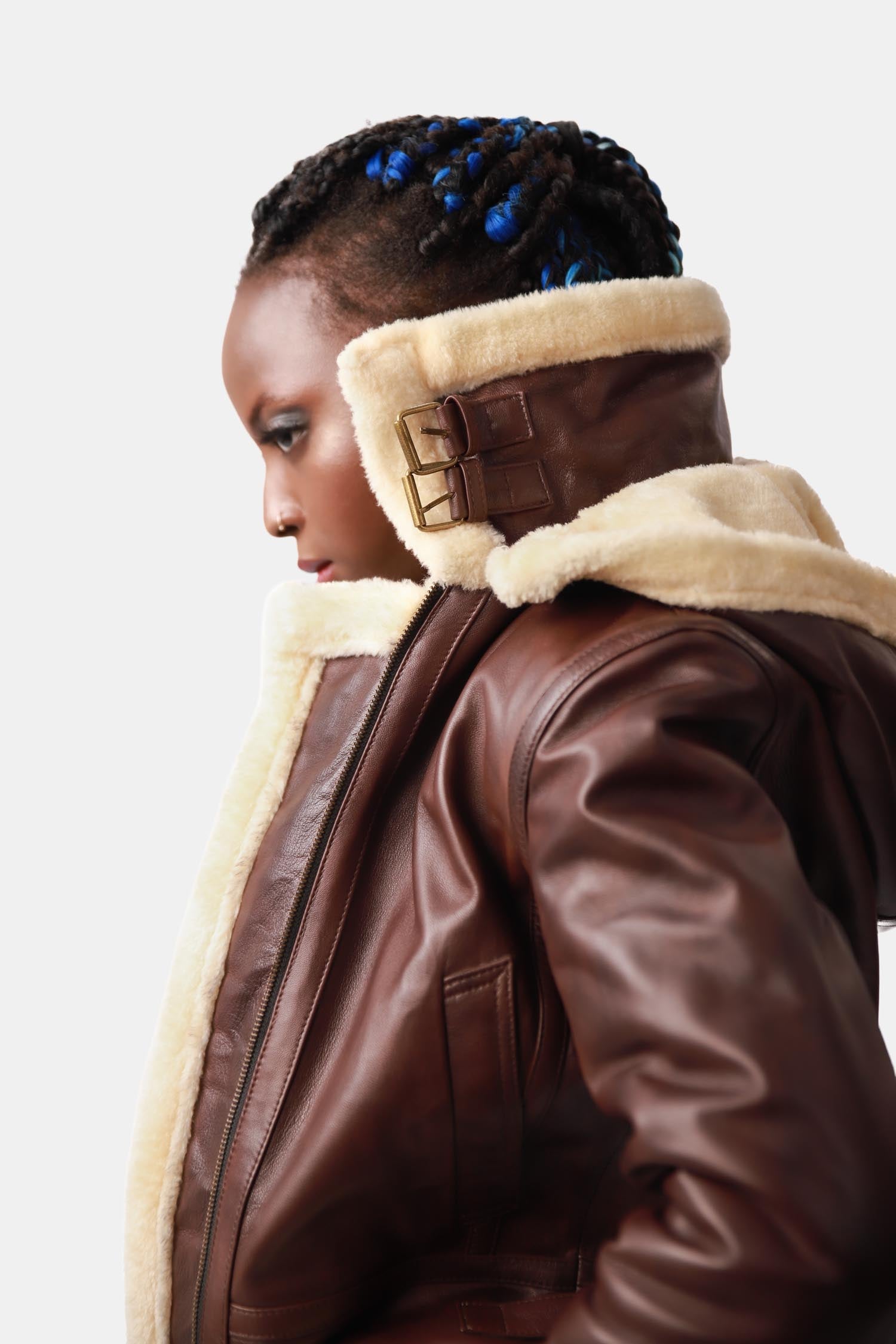 Dark Brown Bomber Leather Jacket