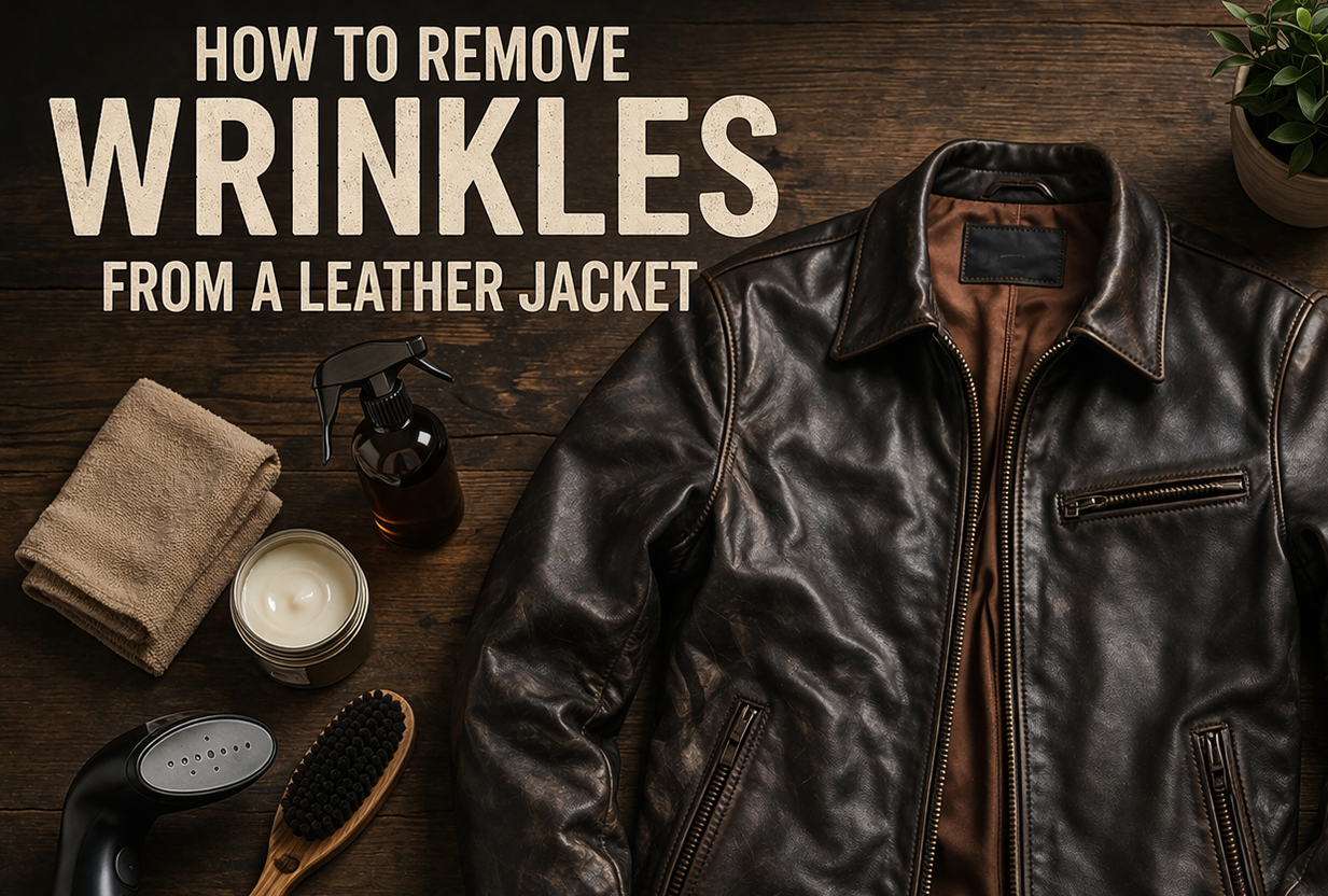 how to remove wrinkles from a leather jacket