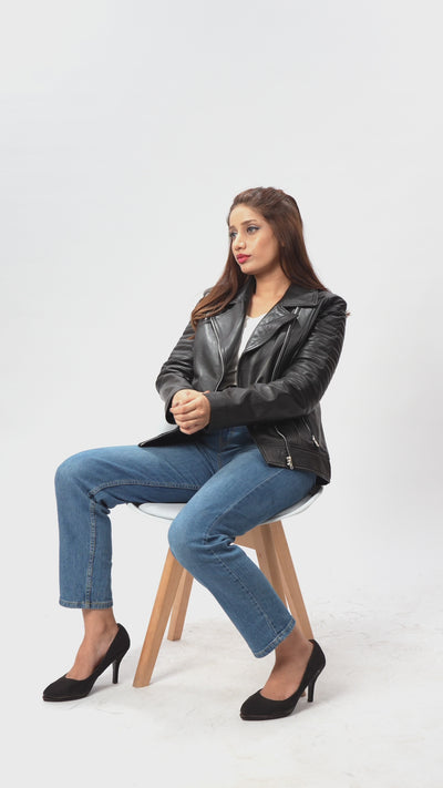 Black Leather Biker Jacket